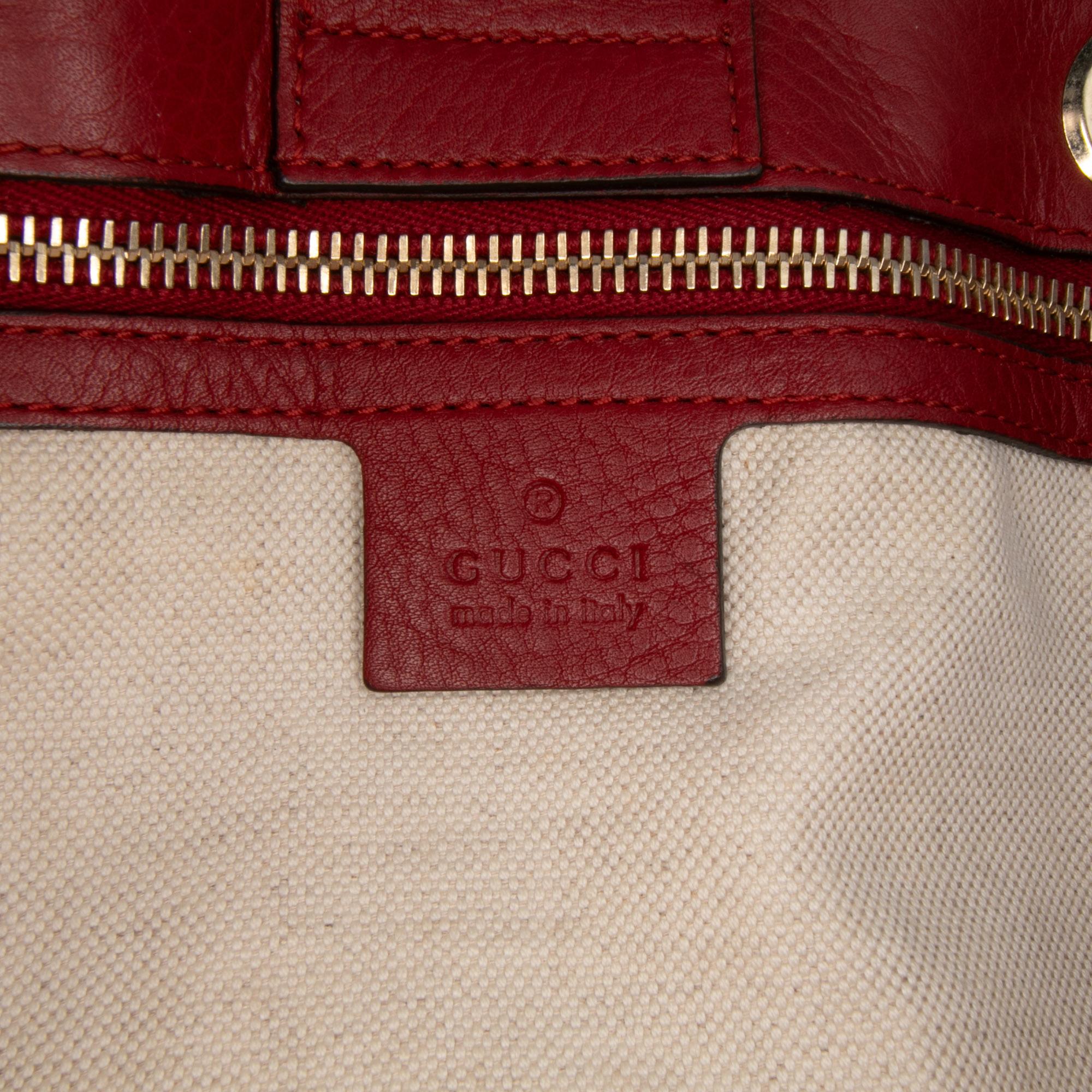 Gucci Medium Calfskin Bamboo Shopper Satchel