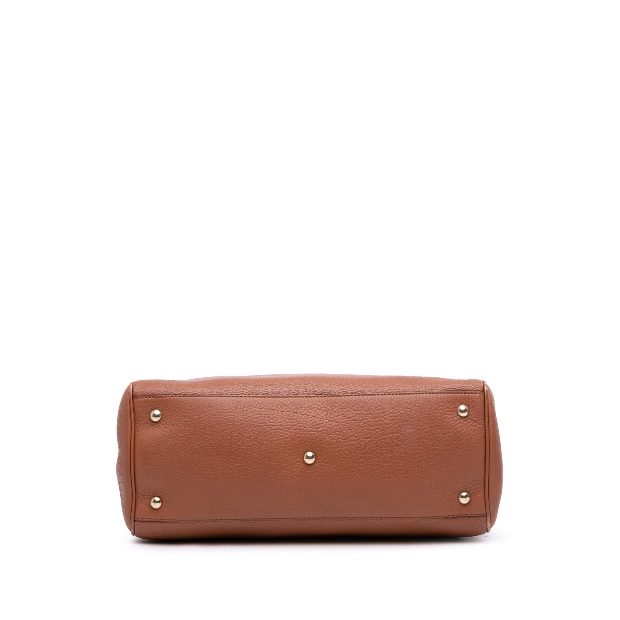 Gucci Medium Calfskin Bamboo Shopper Satchel