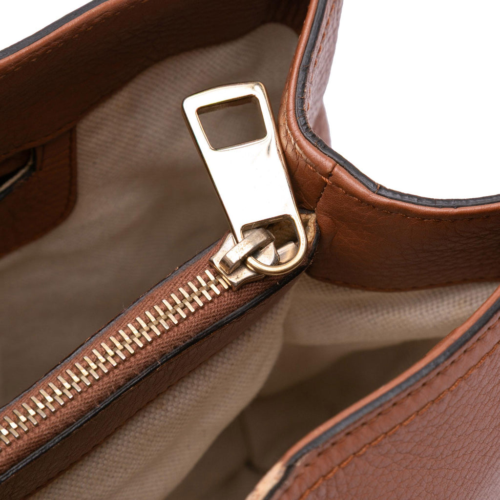 Gucci Medium Calfskin Bamboo Shopper Satchel