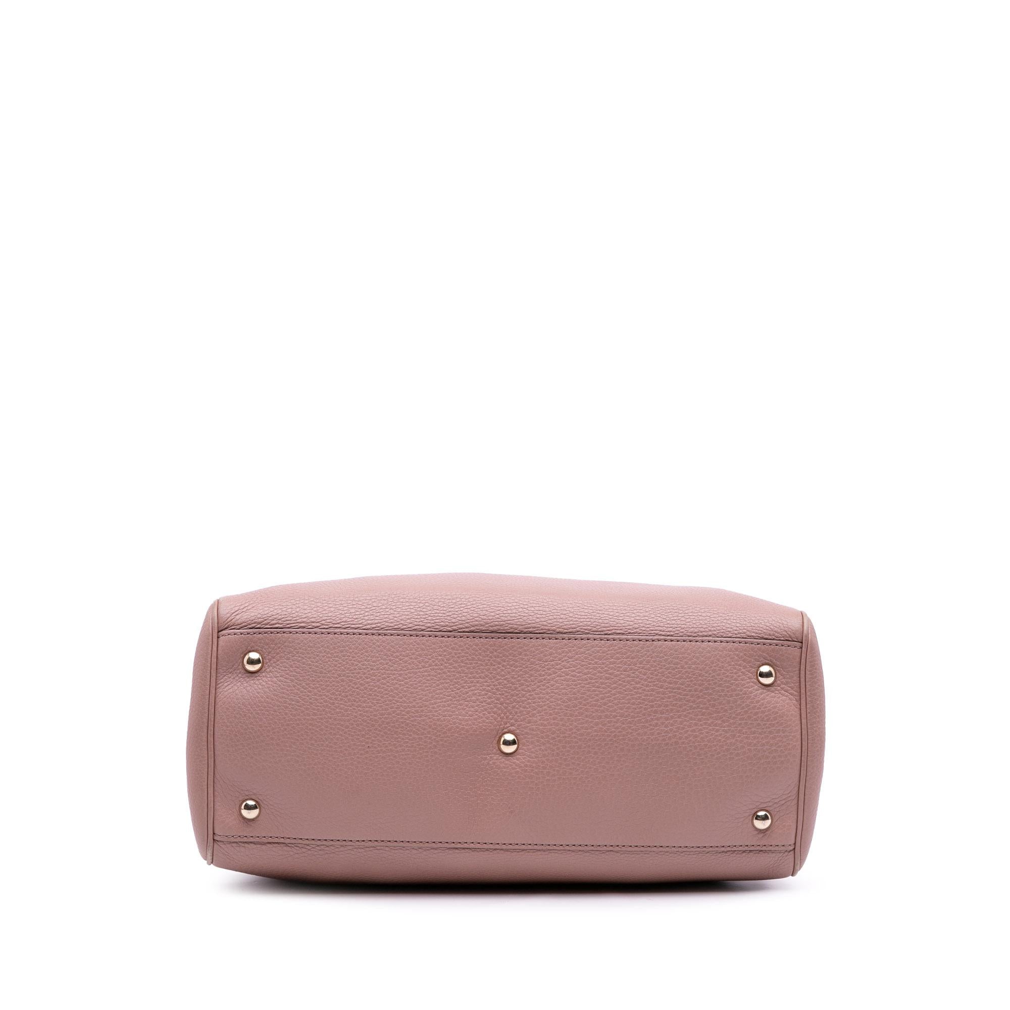 Gucci Medium Calfskin Bamboo Shopper Satchel