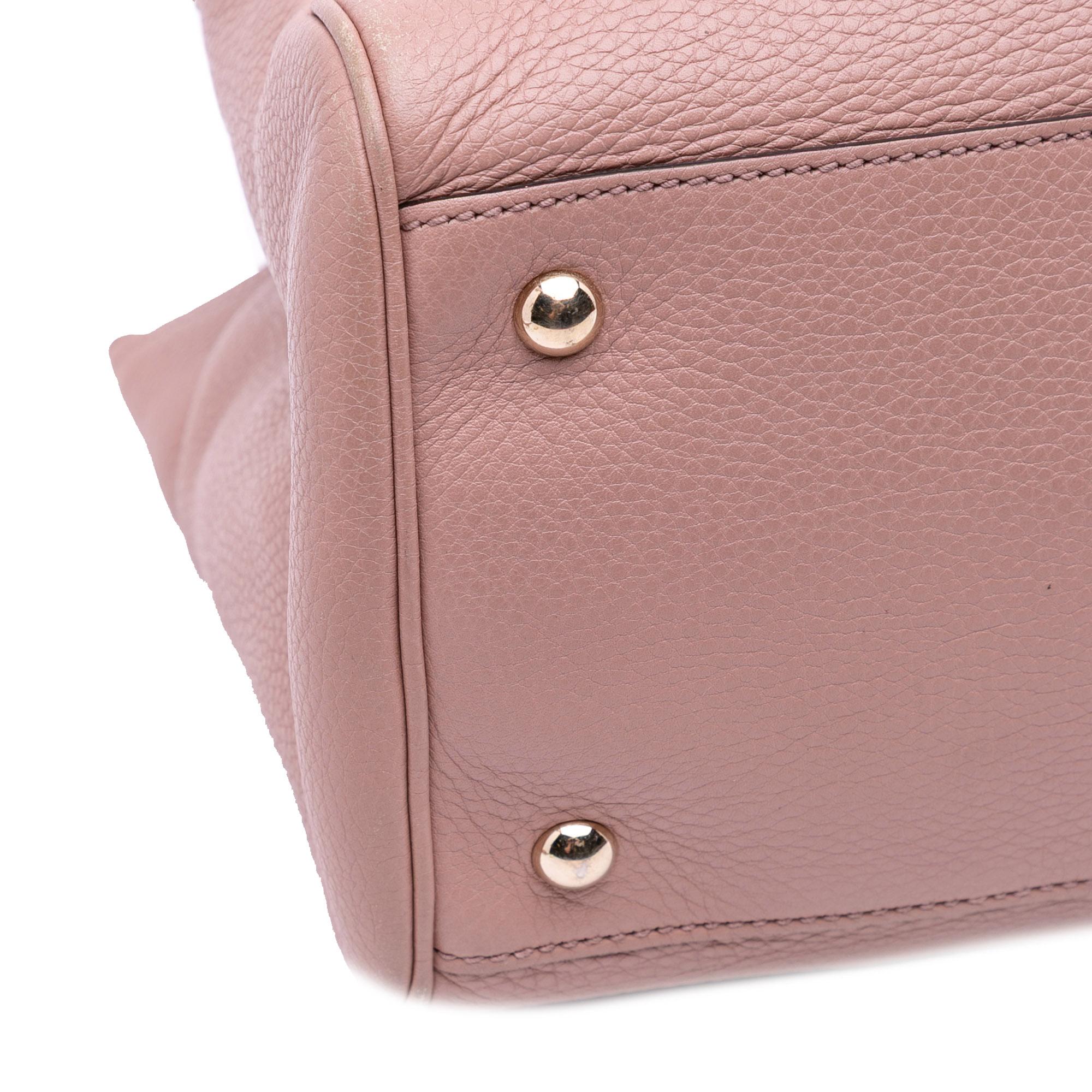 Gucci Medium Calfskin Bamboo Shopper Satchel