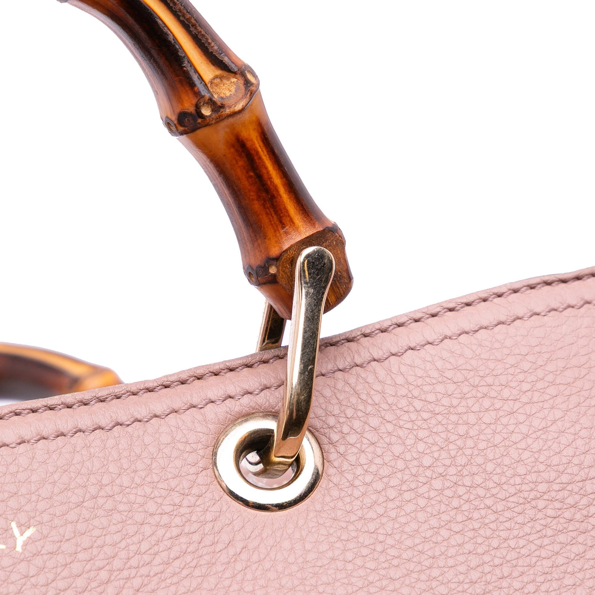 Gucci Medium Calfskin Bamboo Shopper Satchel