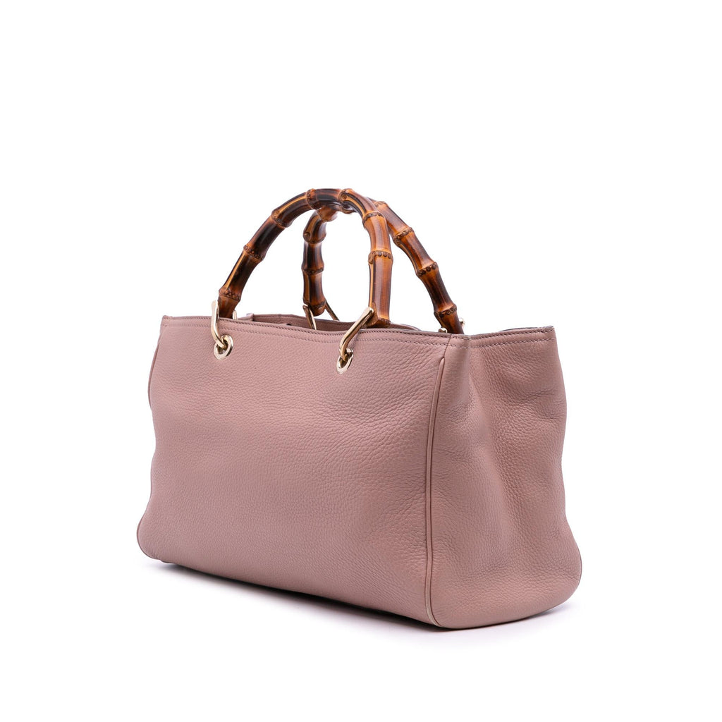 Gucci Medium Calfskin Bamboo Shopper Satchel