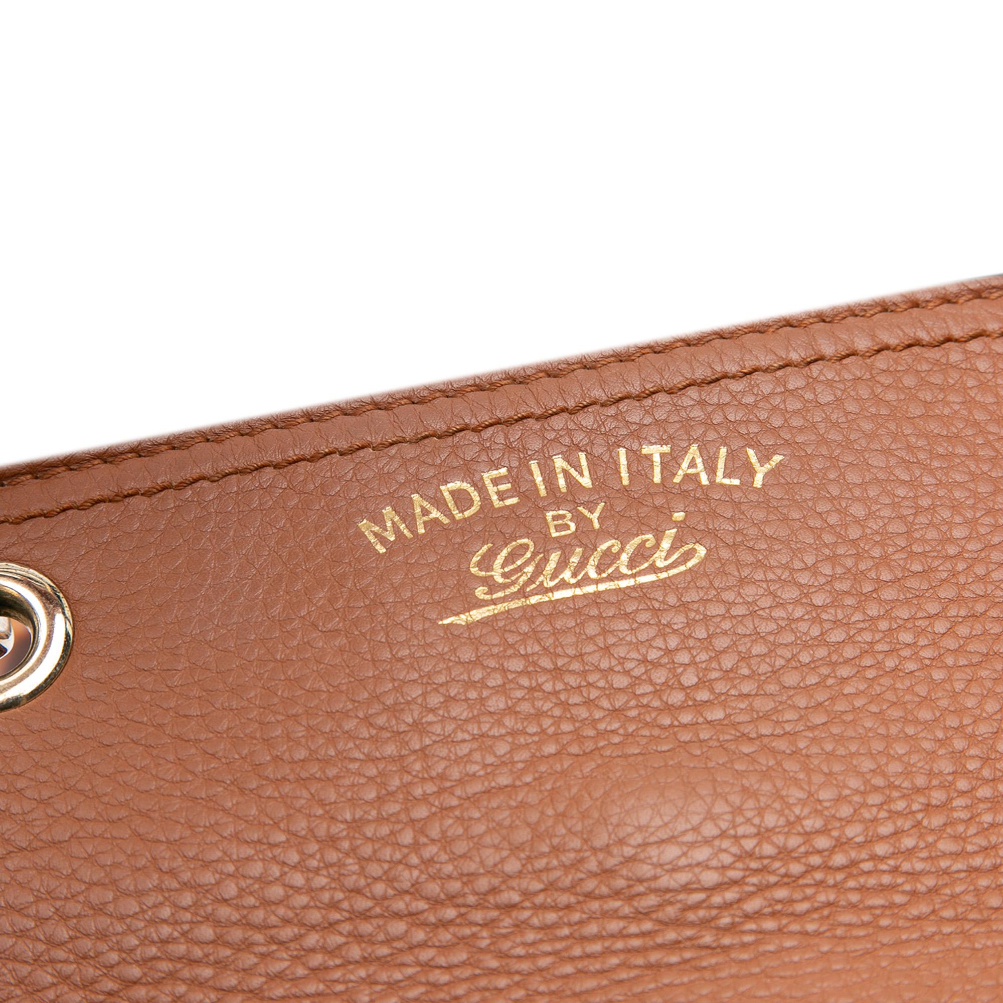 Gucci Medium Calfskin Bamboo Shopper Satchel