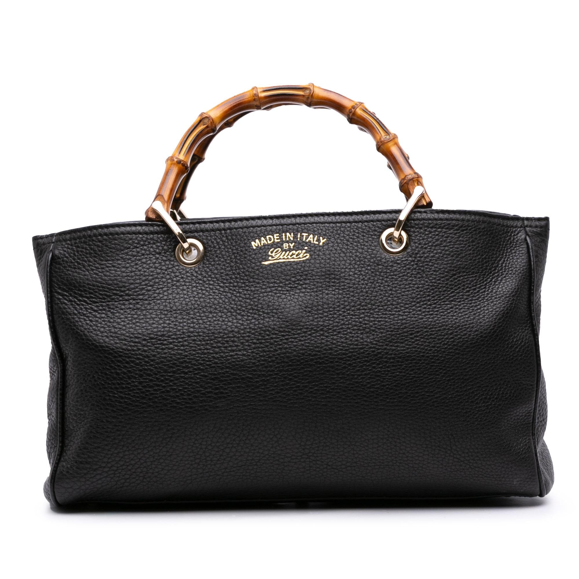 Gucci Medium Calfskin Bamboo Shopper Satchel