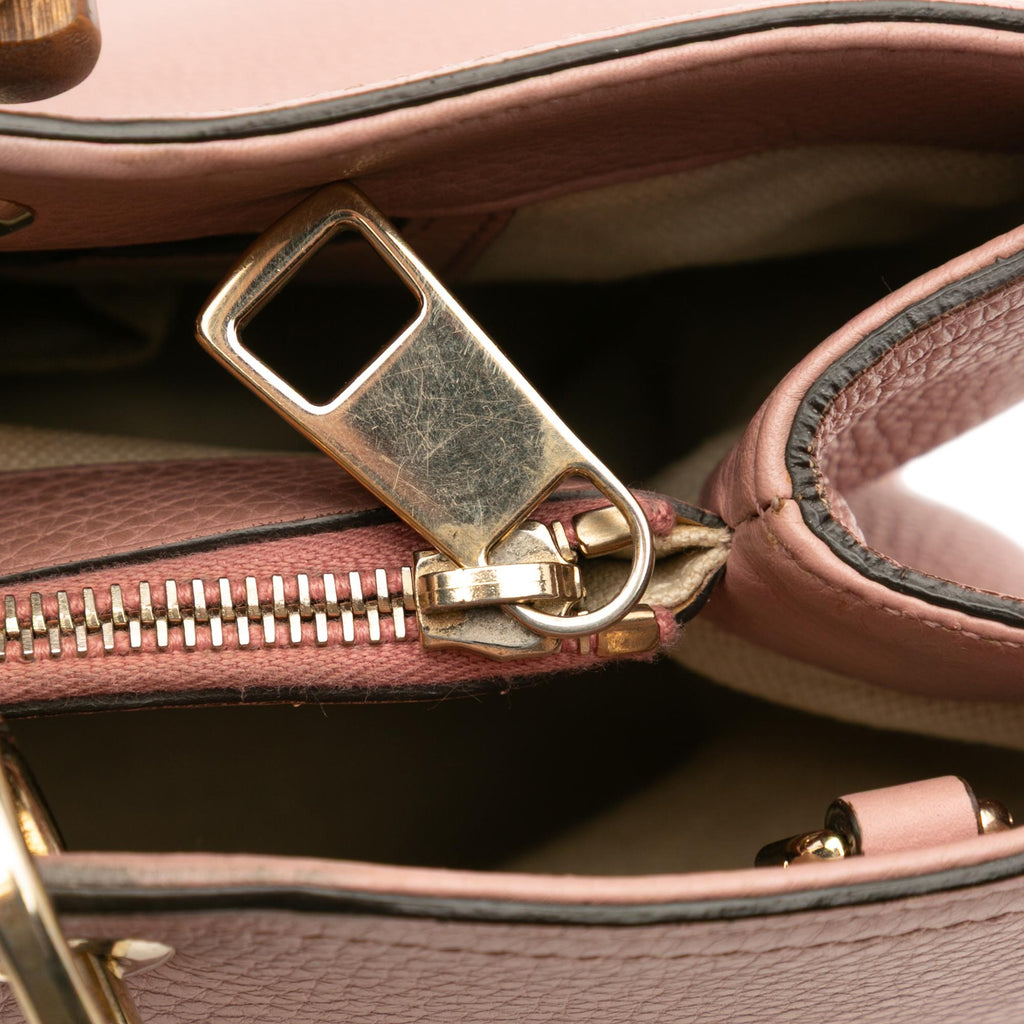 Gucci Medium Calfskin Bamboo Shopper Satchel