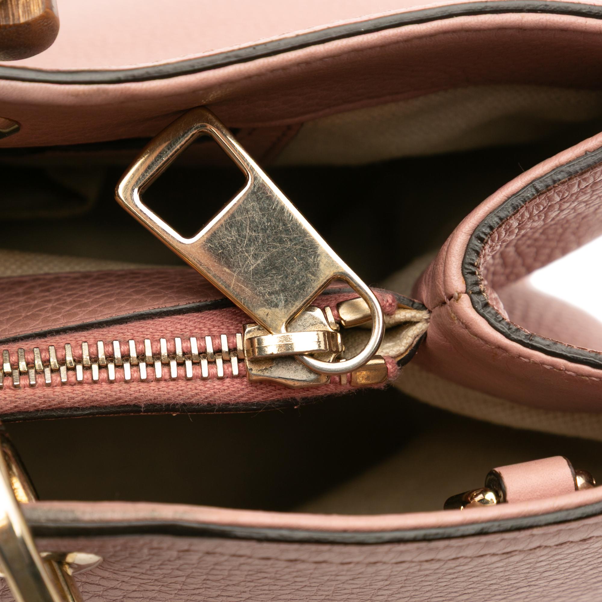 Gucci Medium Calfskin Bamboo Shopper Satchel