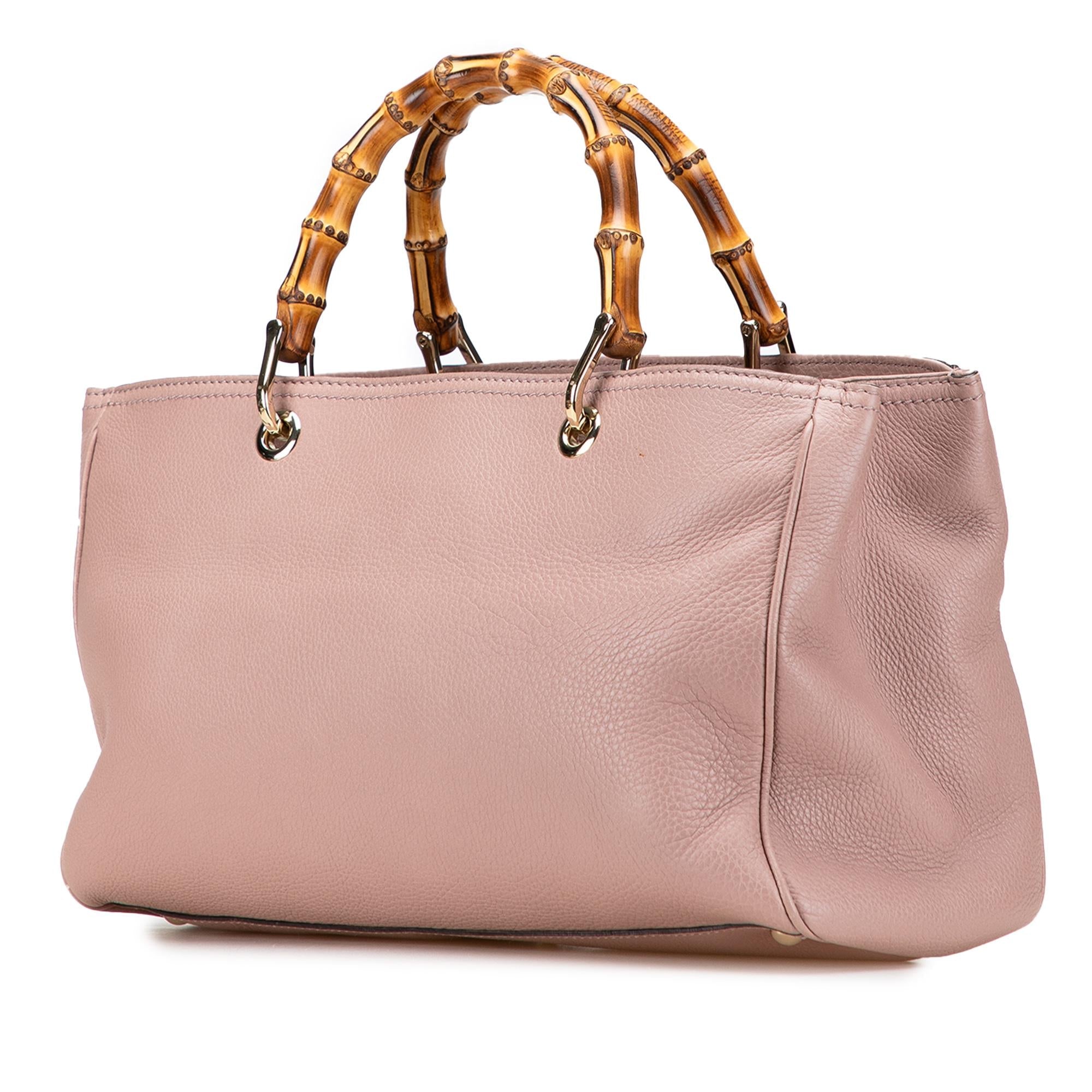 Gucci Medium Calfskin Bamboo Shopper Satchel