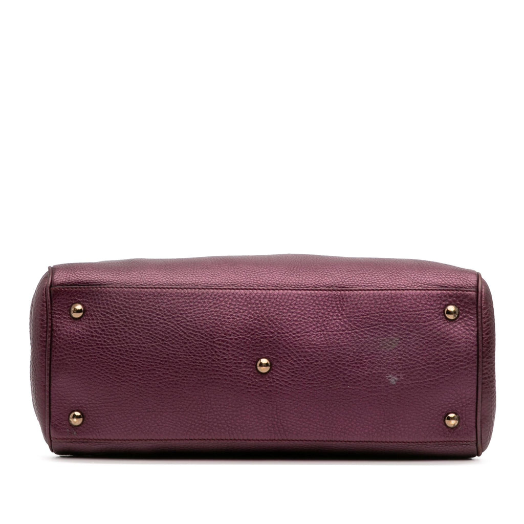 Gucci Medium Calfskin Bamboo Shopper Satchel