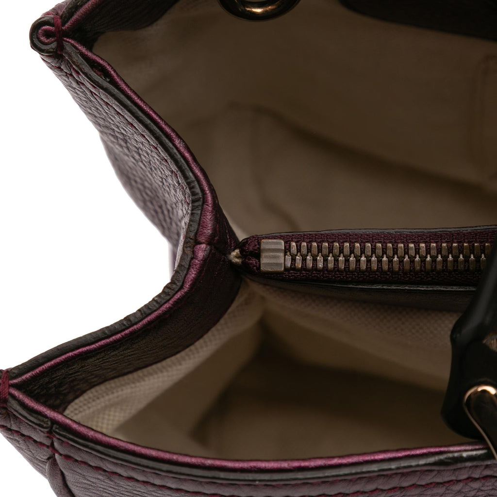 Gucci Medium Calfskin Bamboo Shopper Satchel