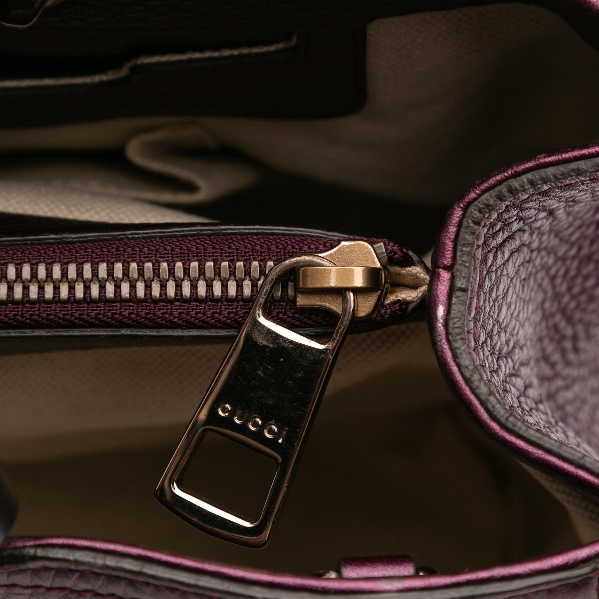 Gucci Medium Calfskin Bamboo Shopper Satchel