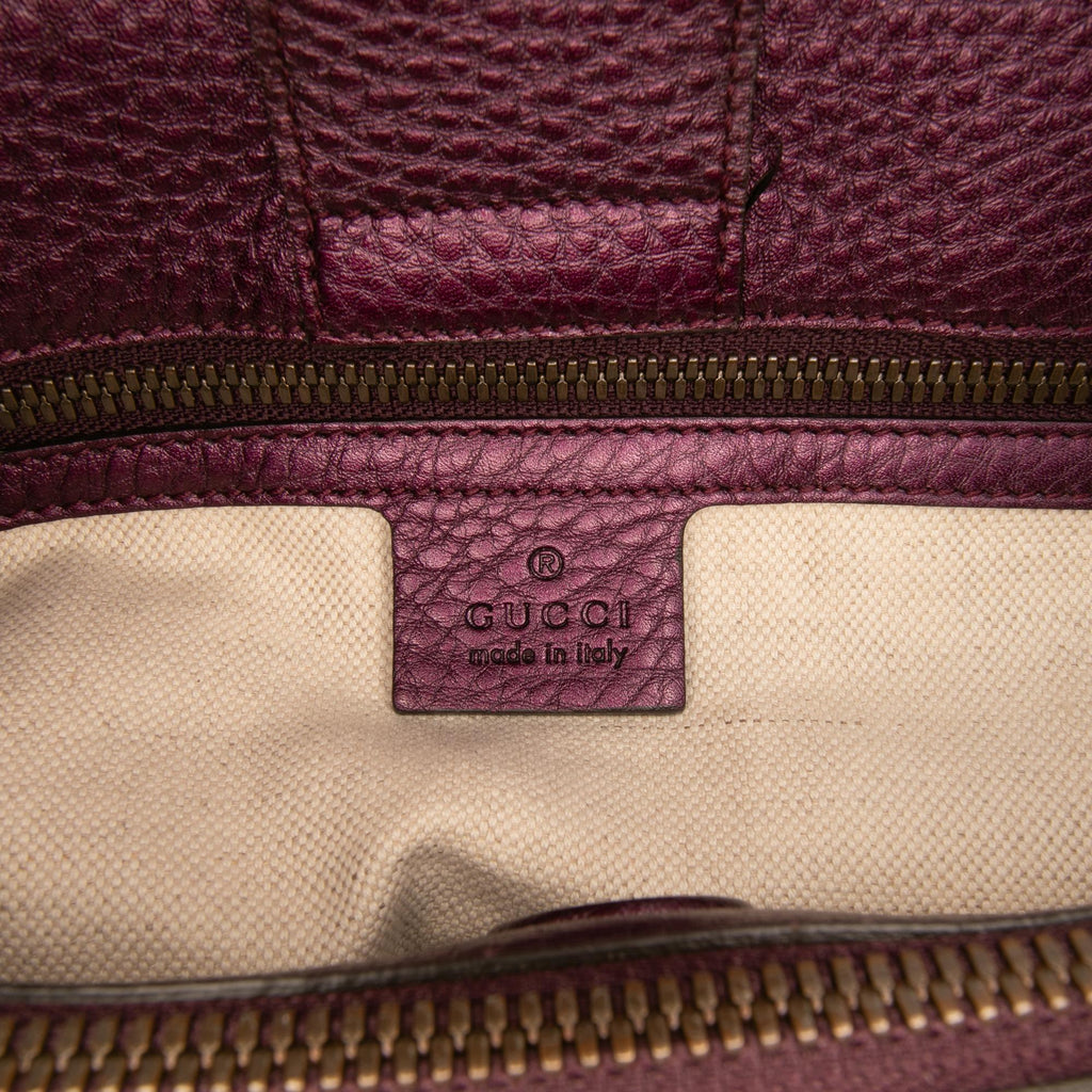 Gucci Medium Calfskin Bamboo Shopper Satchel