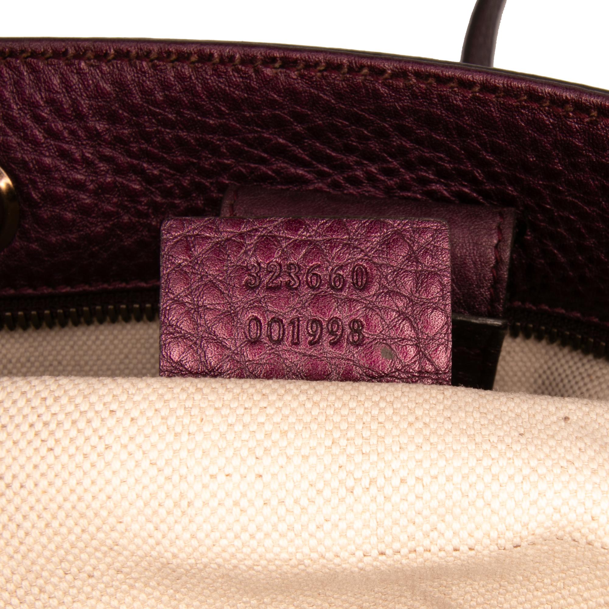 Gucci Medium Calfskin Bamboo Shopper Satchel