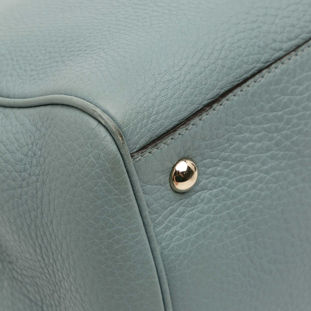 Gucci Medium Calfskin Bamboo Shopper Satchel