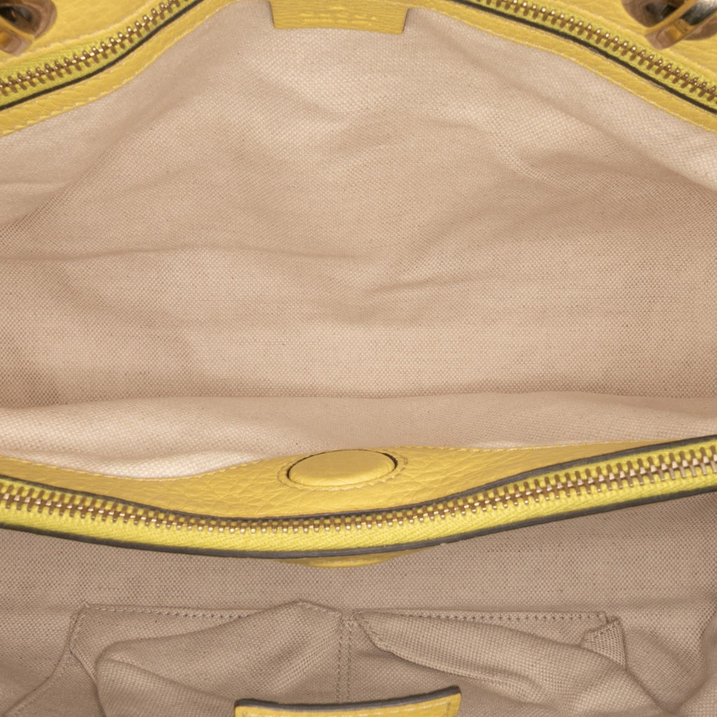 Gucci Medium Calfskin Bamboo Shopper Satchel