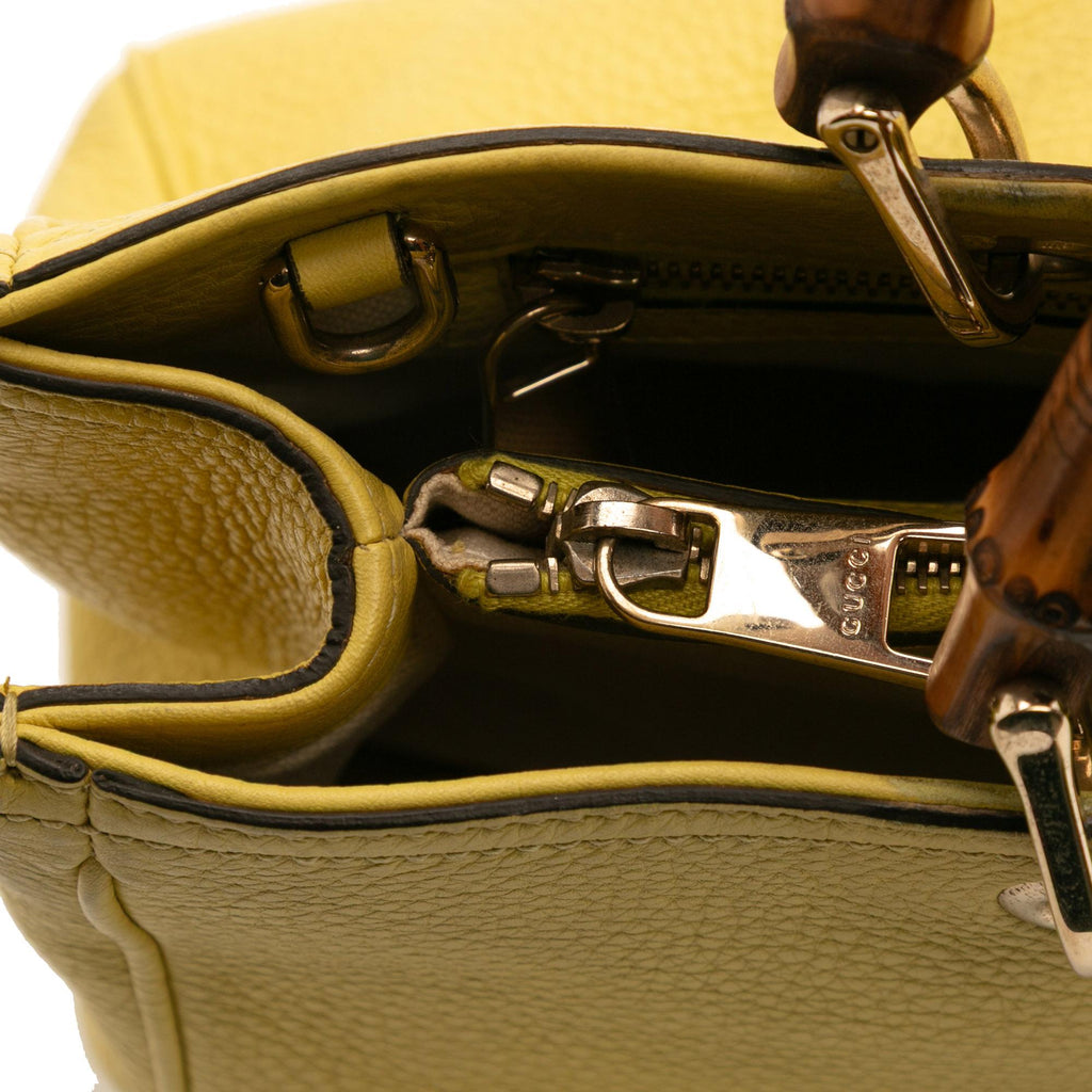 Gucci Medium Calfskin Bamboo Shopper Satchel