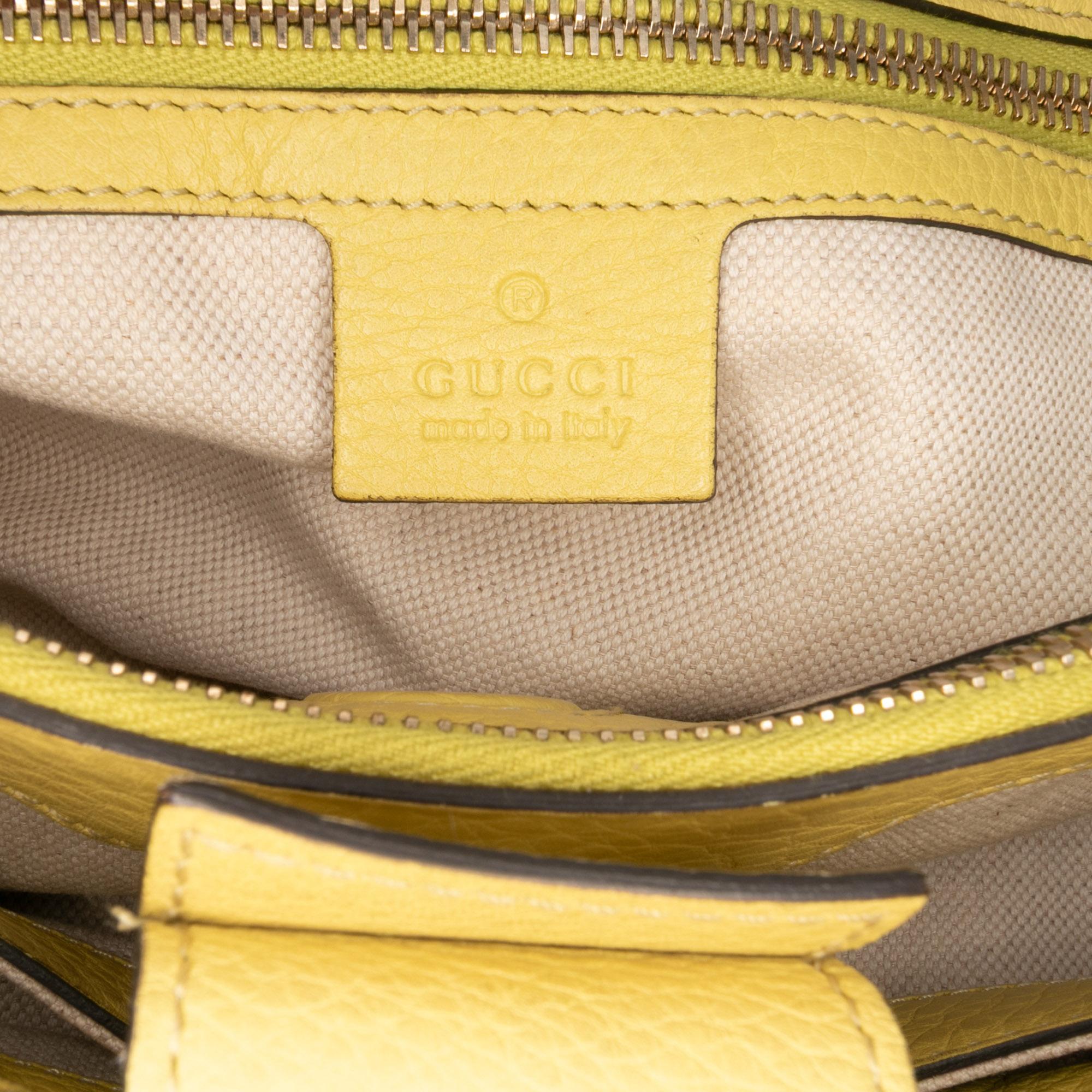 Gucci Medium Calfskin Bamboo Shopper Satchel