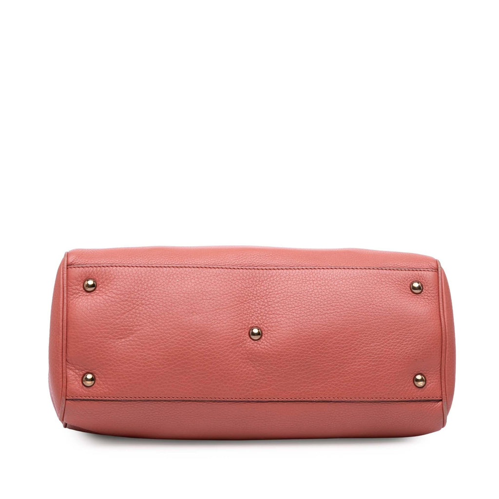 Gucci Medium Calfskin Bamboo Shopper Satchel