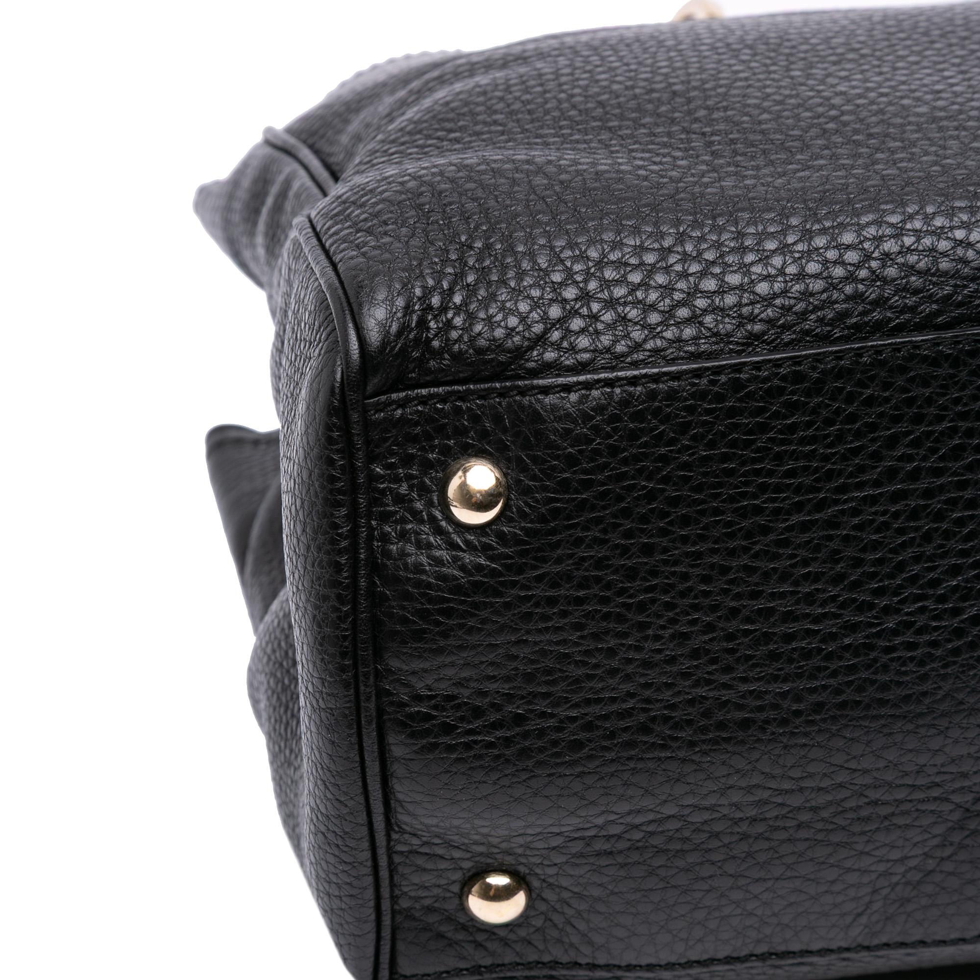Gucci Medium Calfskin Bamboo Shopper Satchel