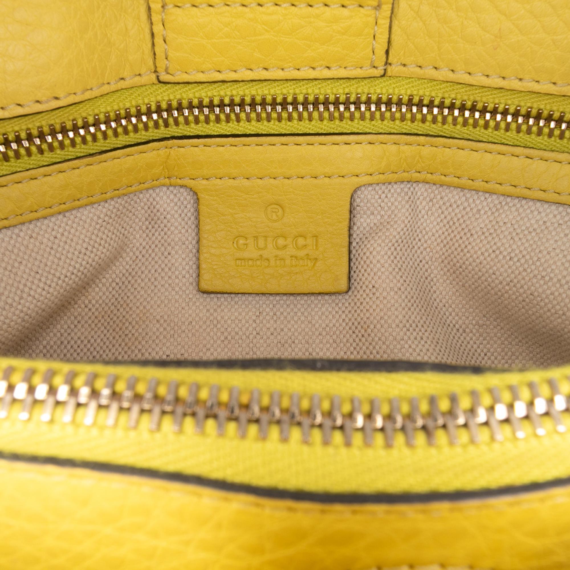 Gucci Medium Calfskin Bamboo Shopper Satchel