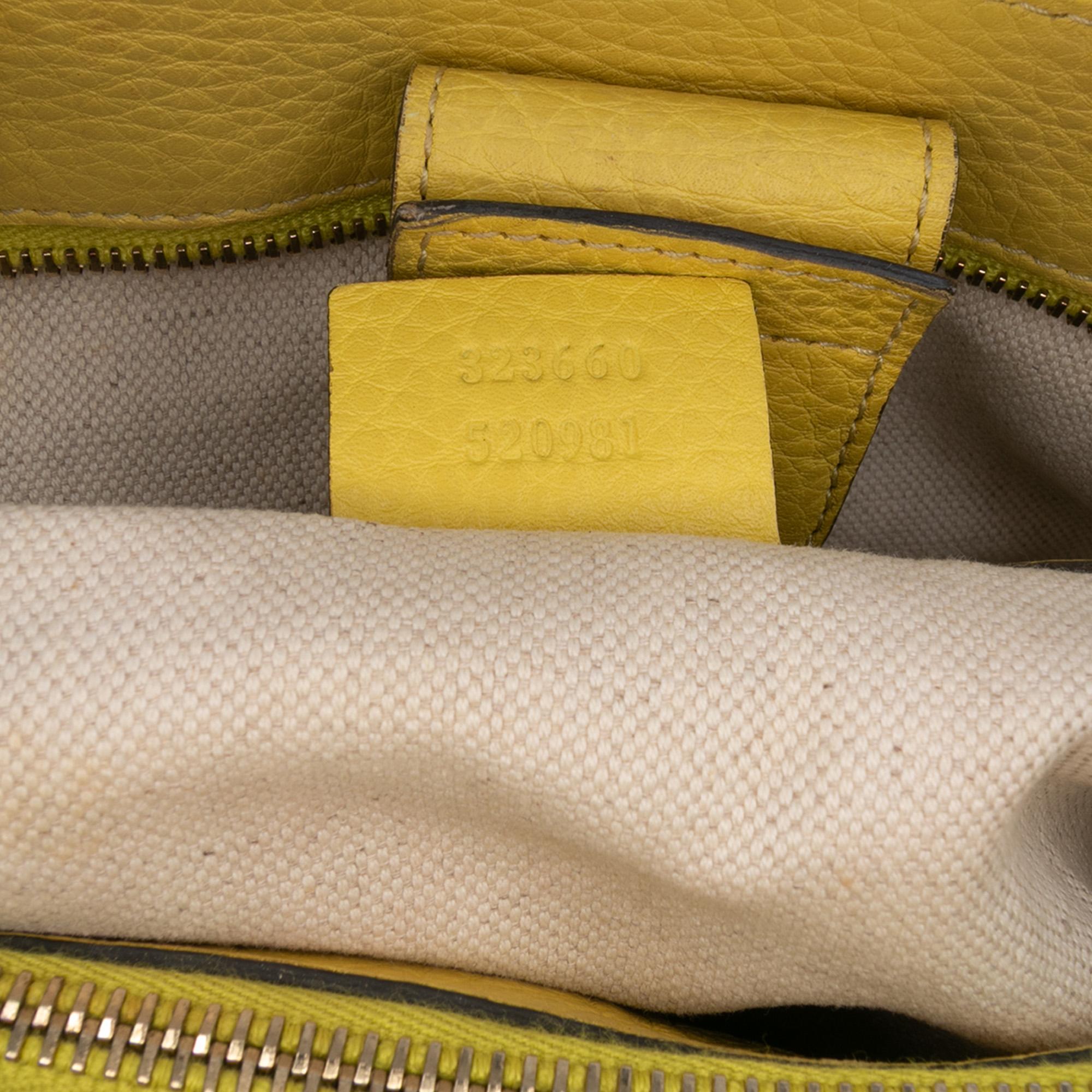 Gucci Medium Calfskin Bamboo Shopper Satchel