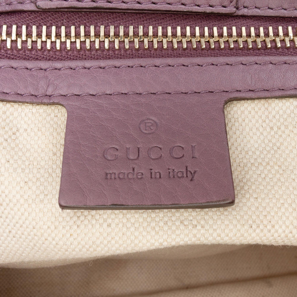 Gucci Medium Calfskin Bamboo Shopper Satchel