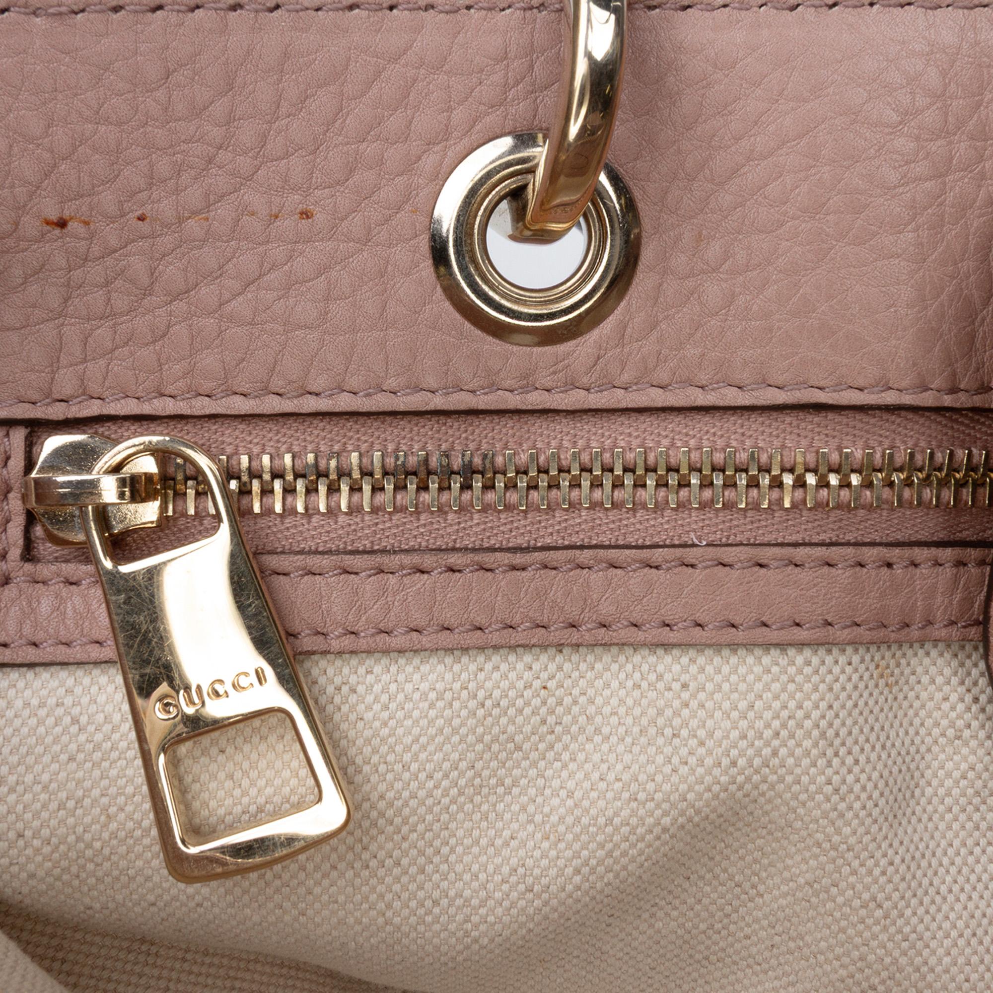Gucci Medium Calfskin Bamboo Shopper Satchel