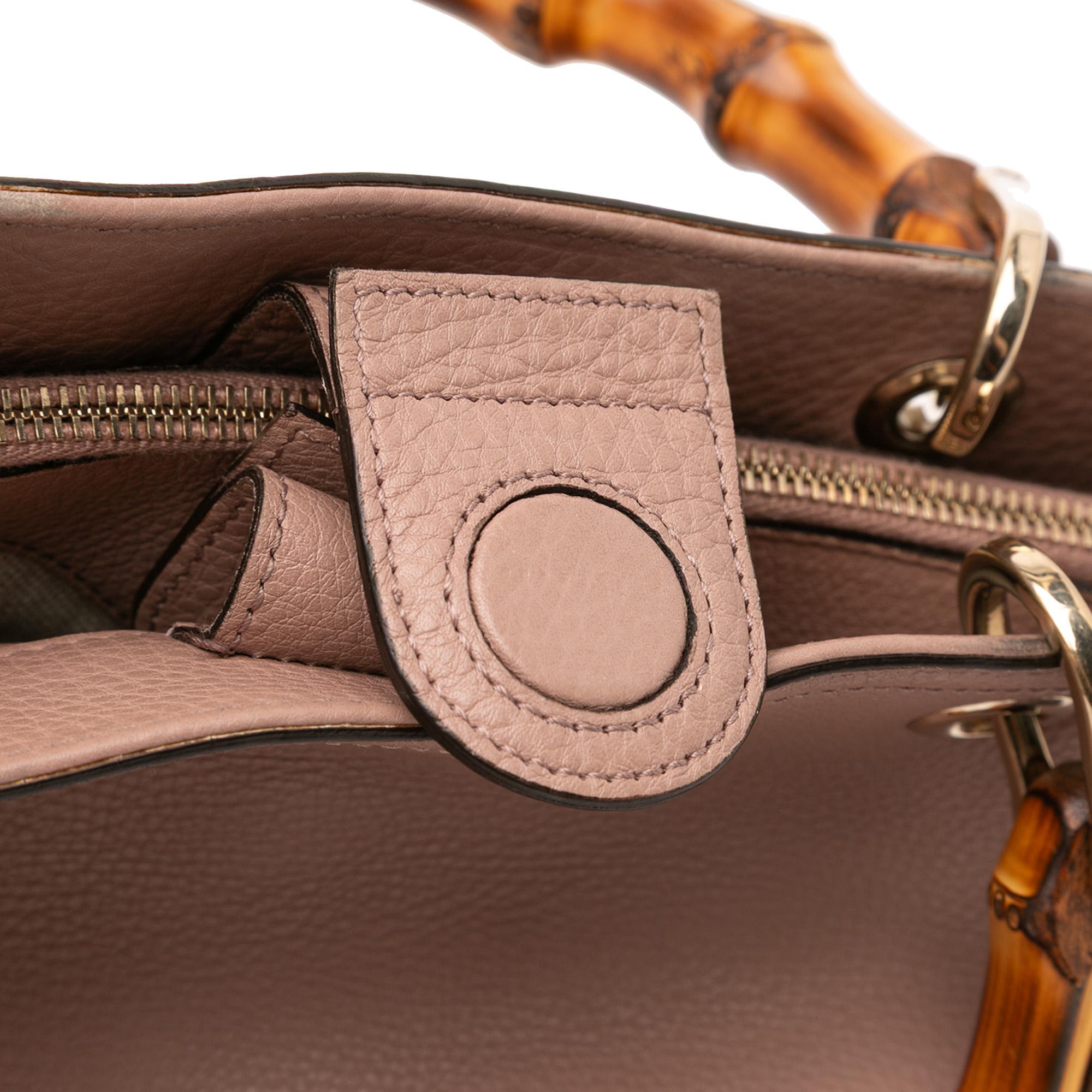 Gucci Medium Calfskin Bamboo Shopper Satchel