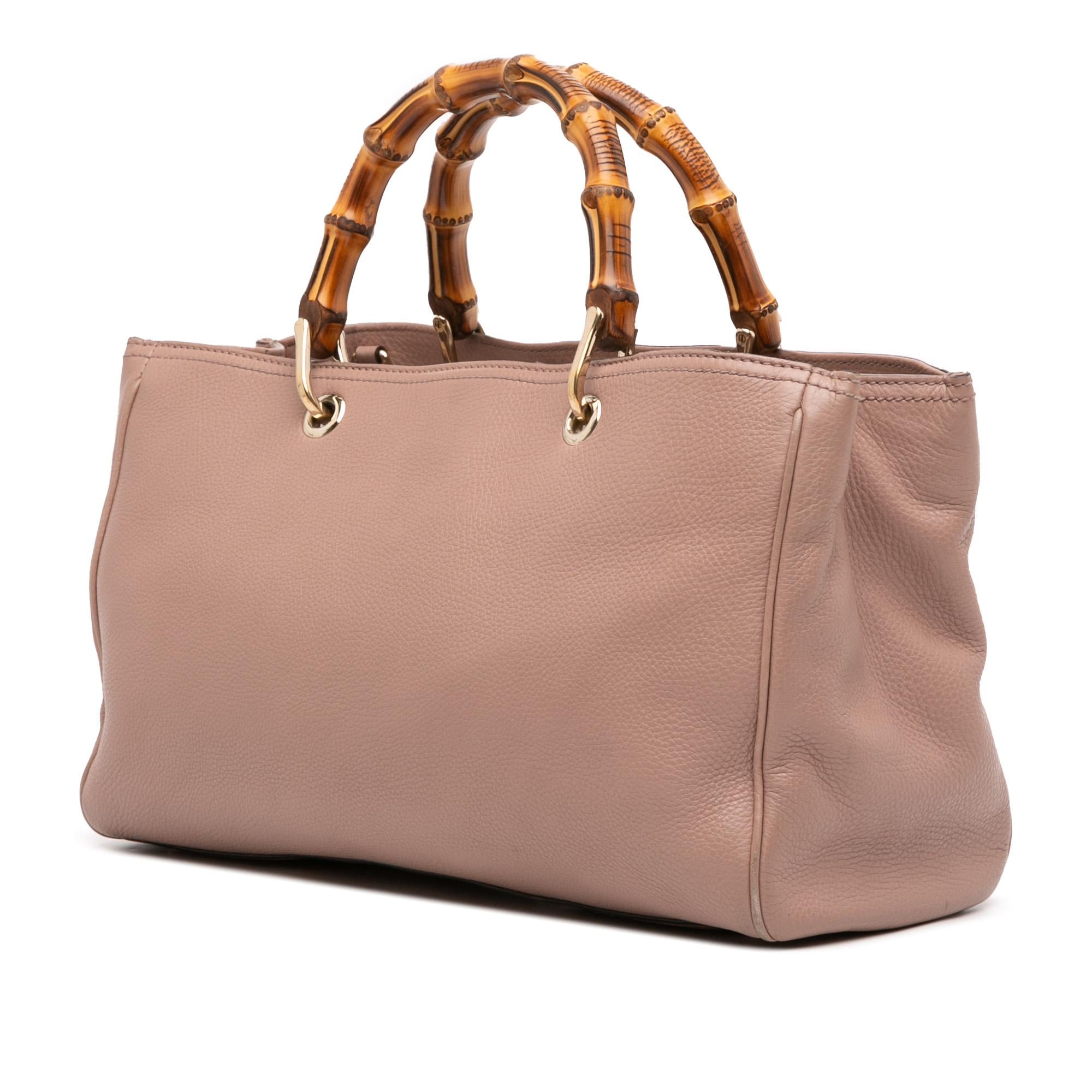 Gucci Medium Calfskin Bamboo Shopper Satchel