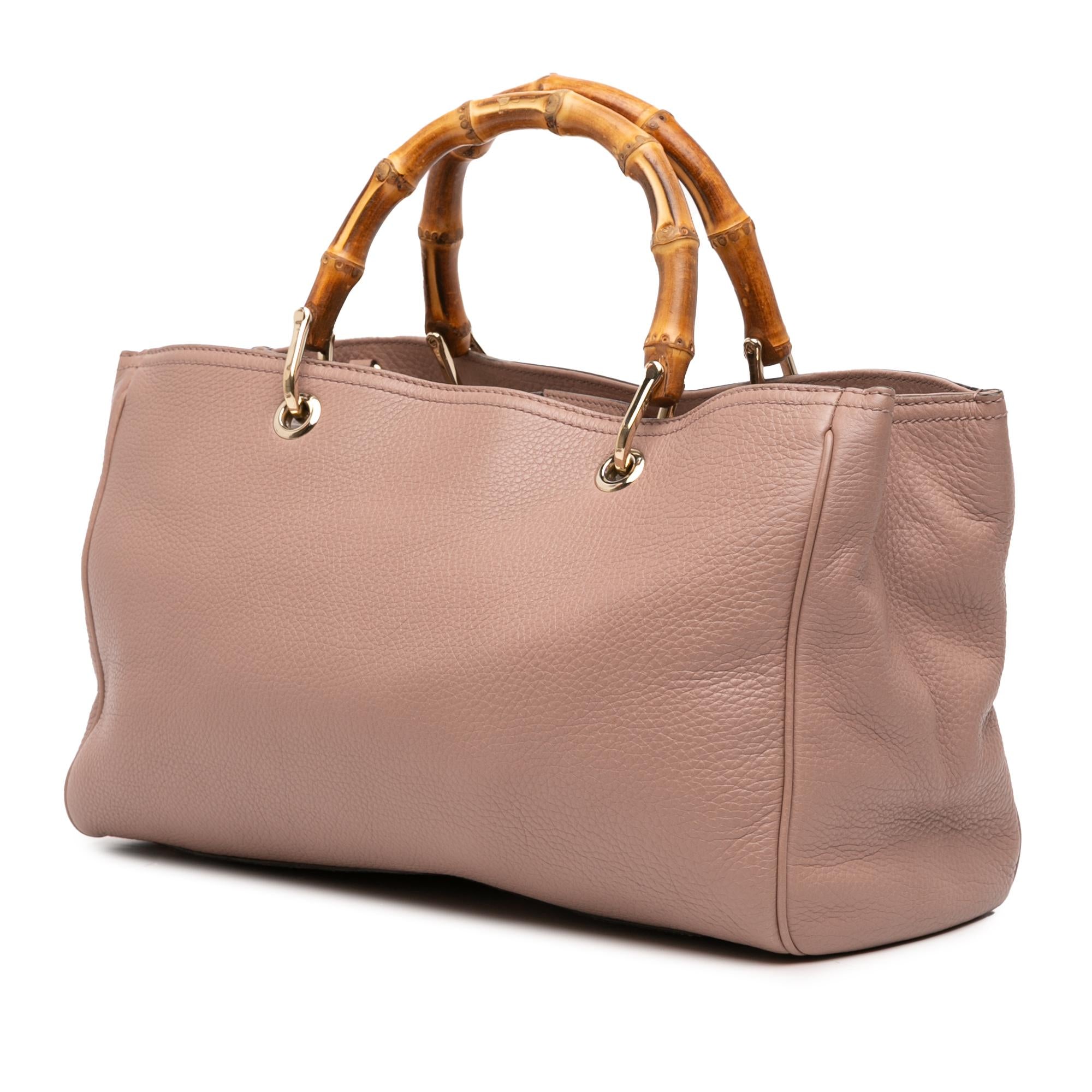 Gucci Medium Calfskin Bamboo Shopper Satchel