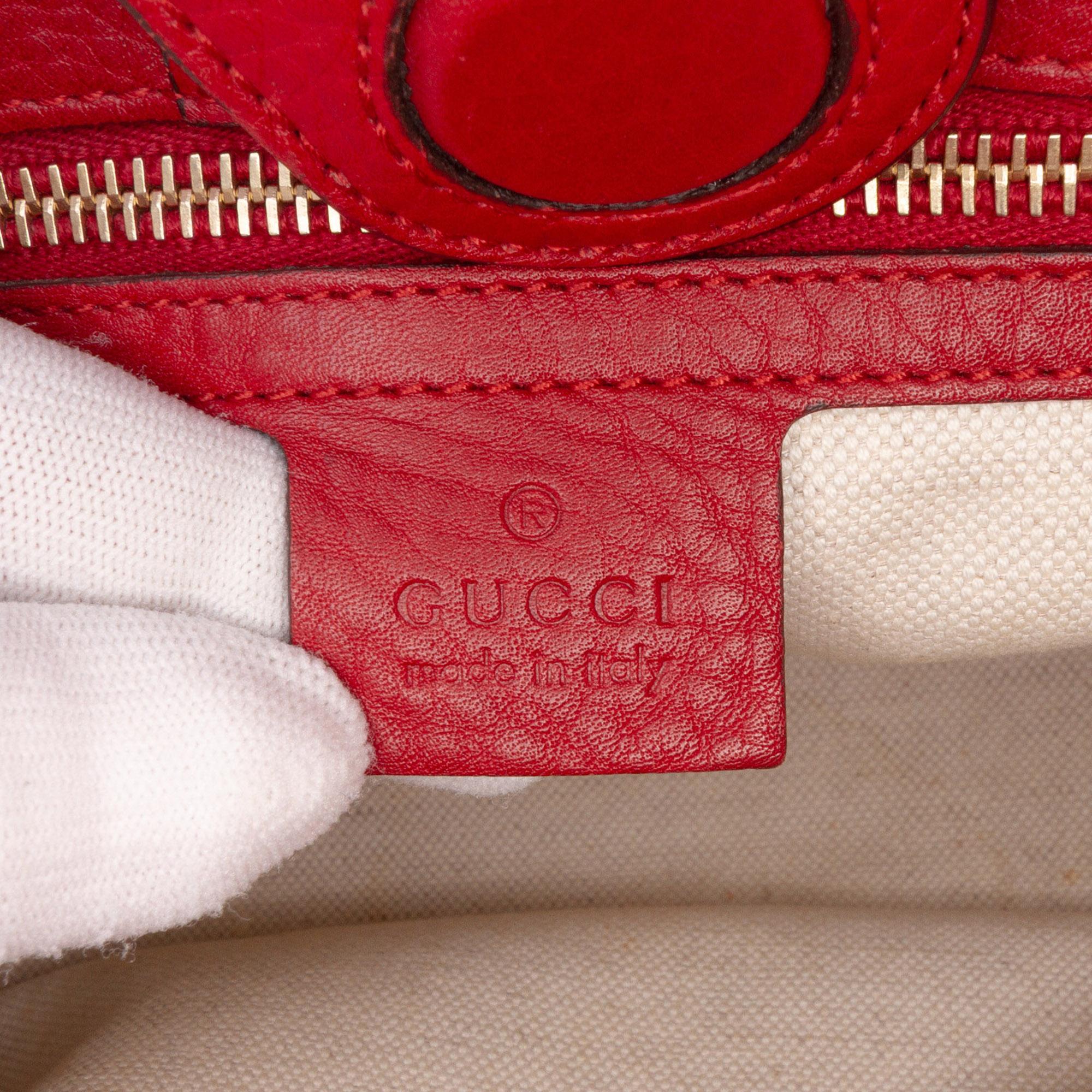 Gucci Medium Calfskin Bamboo Shopper Satchel