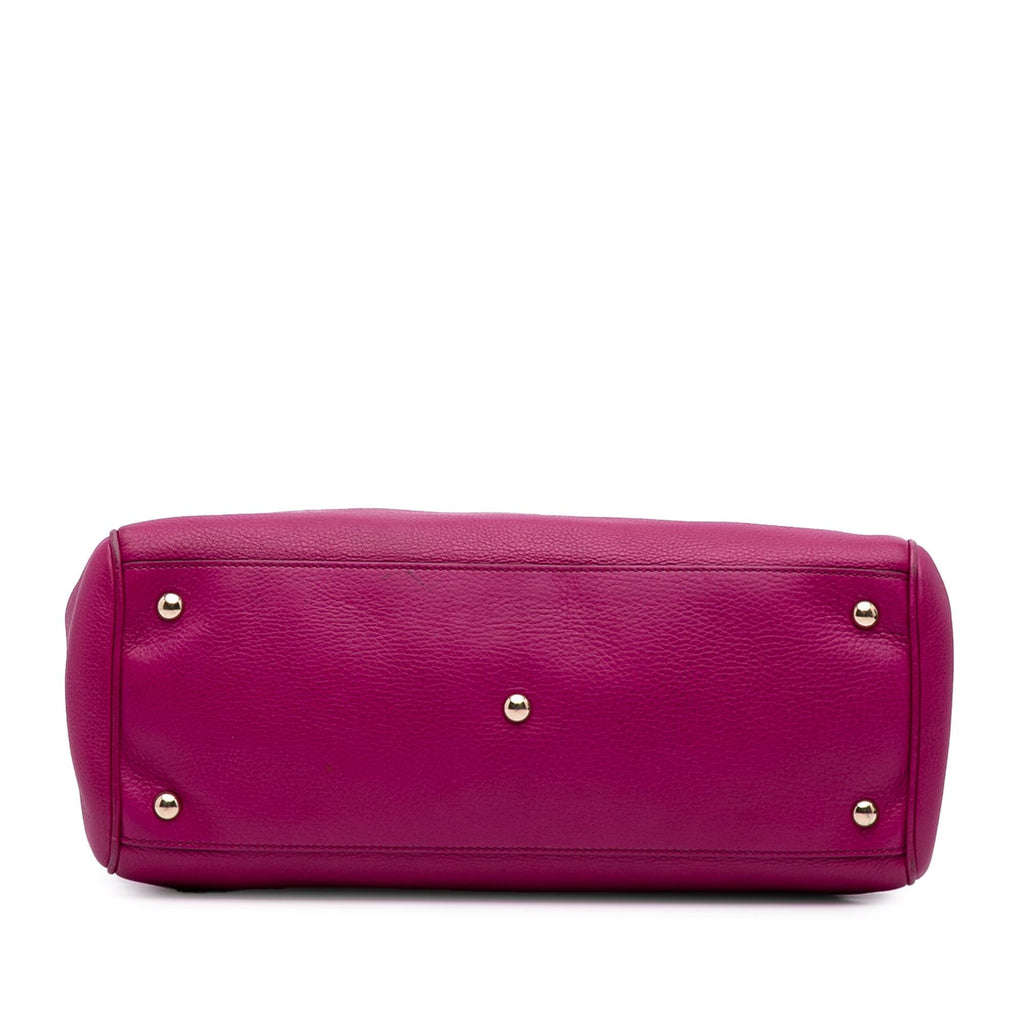 Gucci Medium Calfskin Bamboo Shopper Satchel