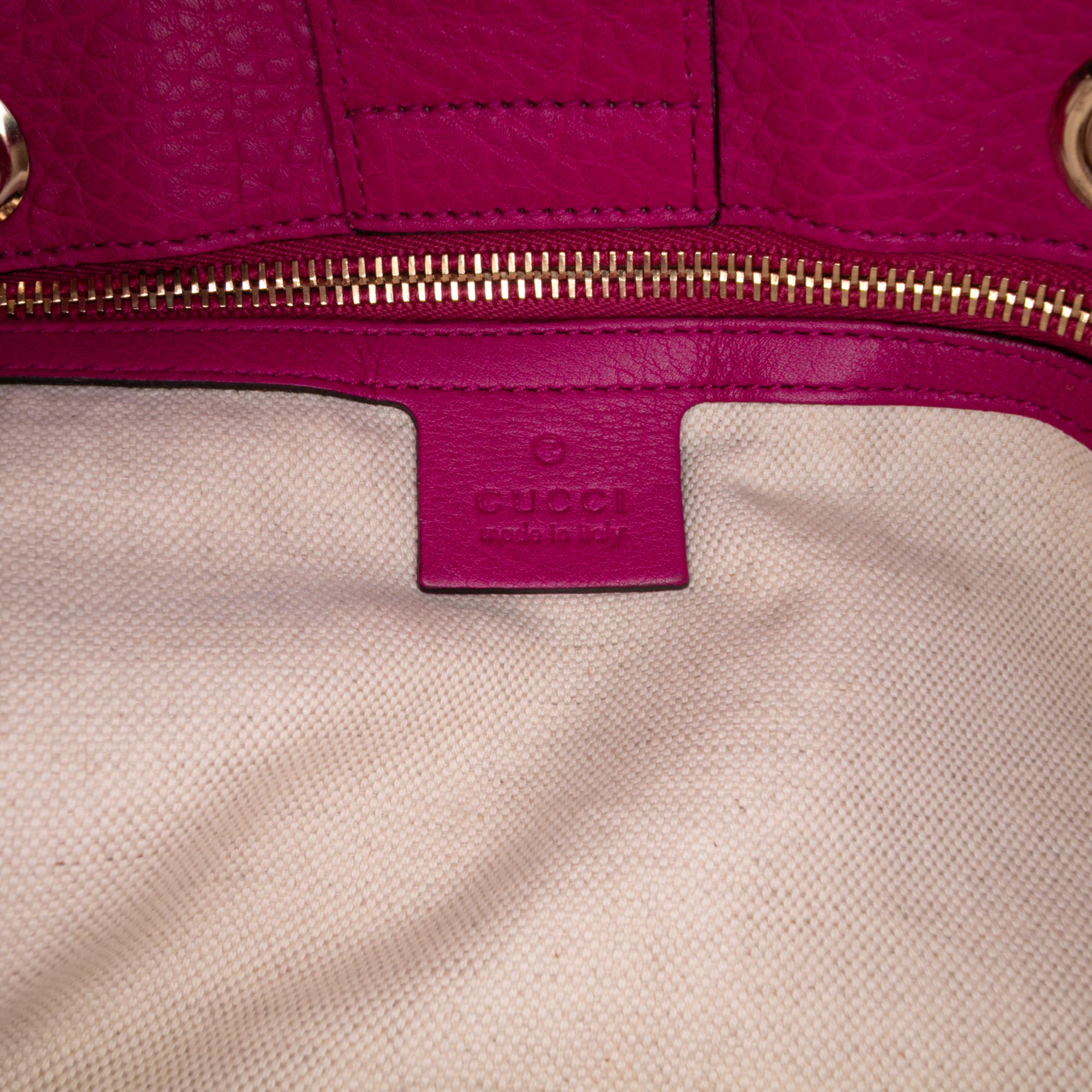 Gucci Medium Calfskin Bamboo Shopper Satchel