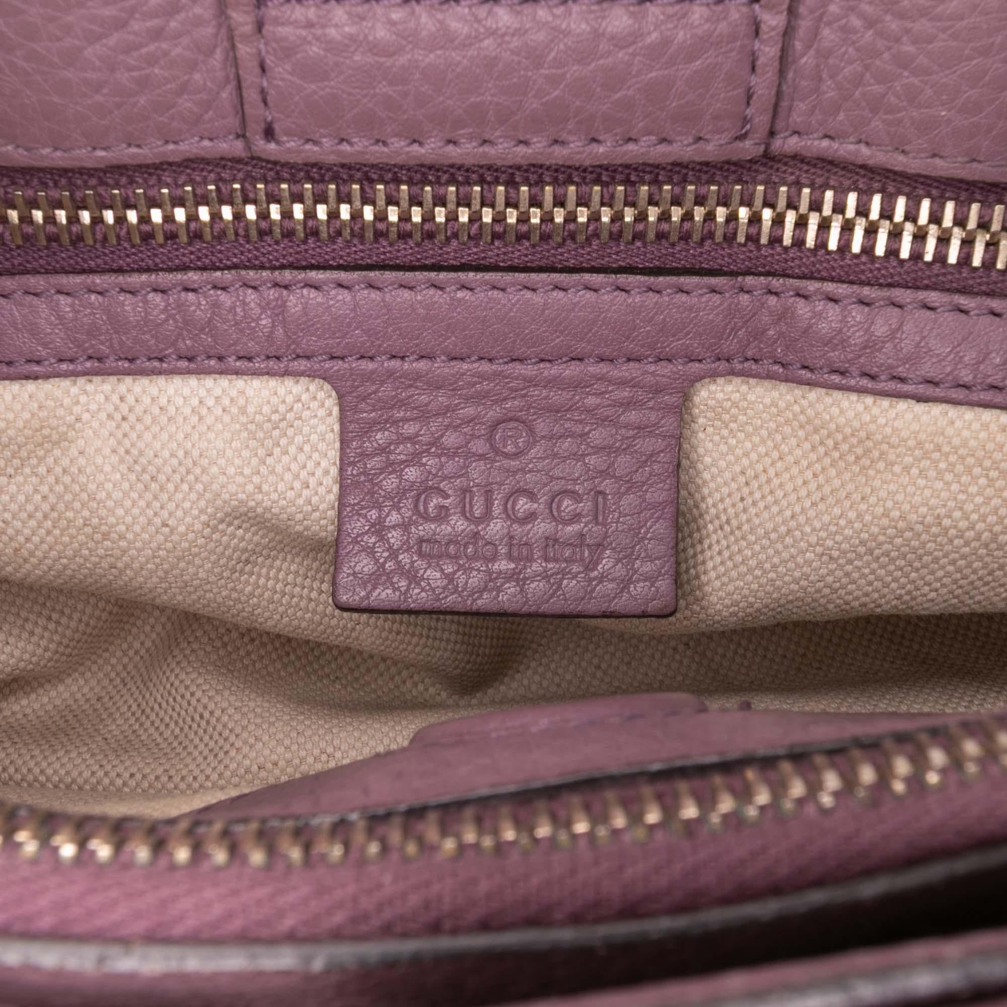 Gucci Medium Calfskin Bamboo Shopper Satchel