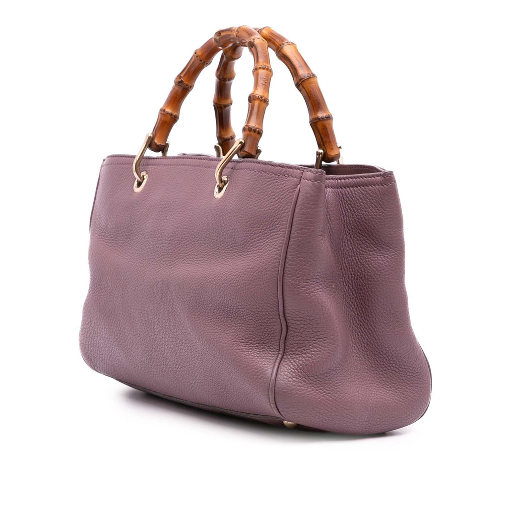 Gucci Medium Calfskin Bamboo Shopper Satchel