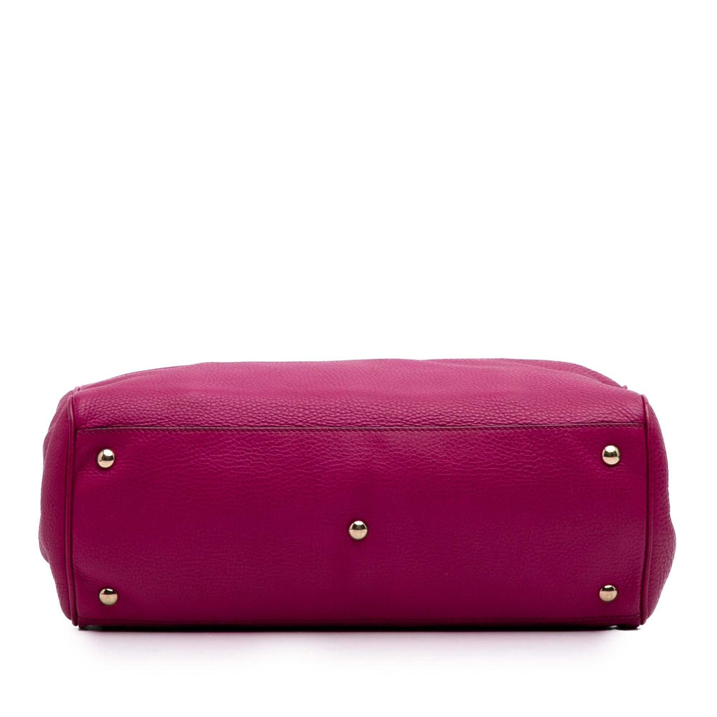Gucci Medium Calfskin Bamboo Shopper Satchel