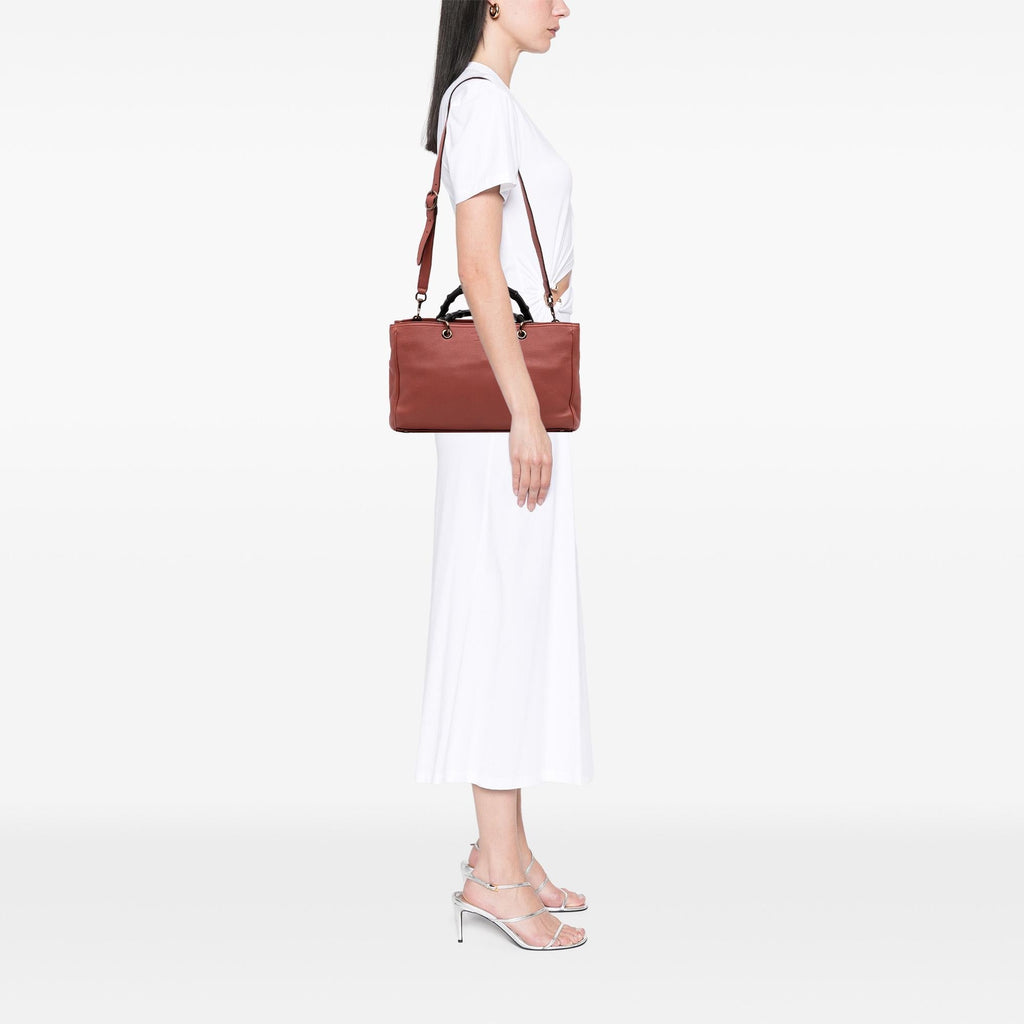 Gucci Medium Calfskin Bamboo Shopper Satchel
