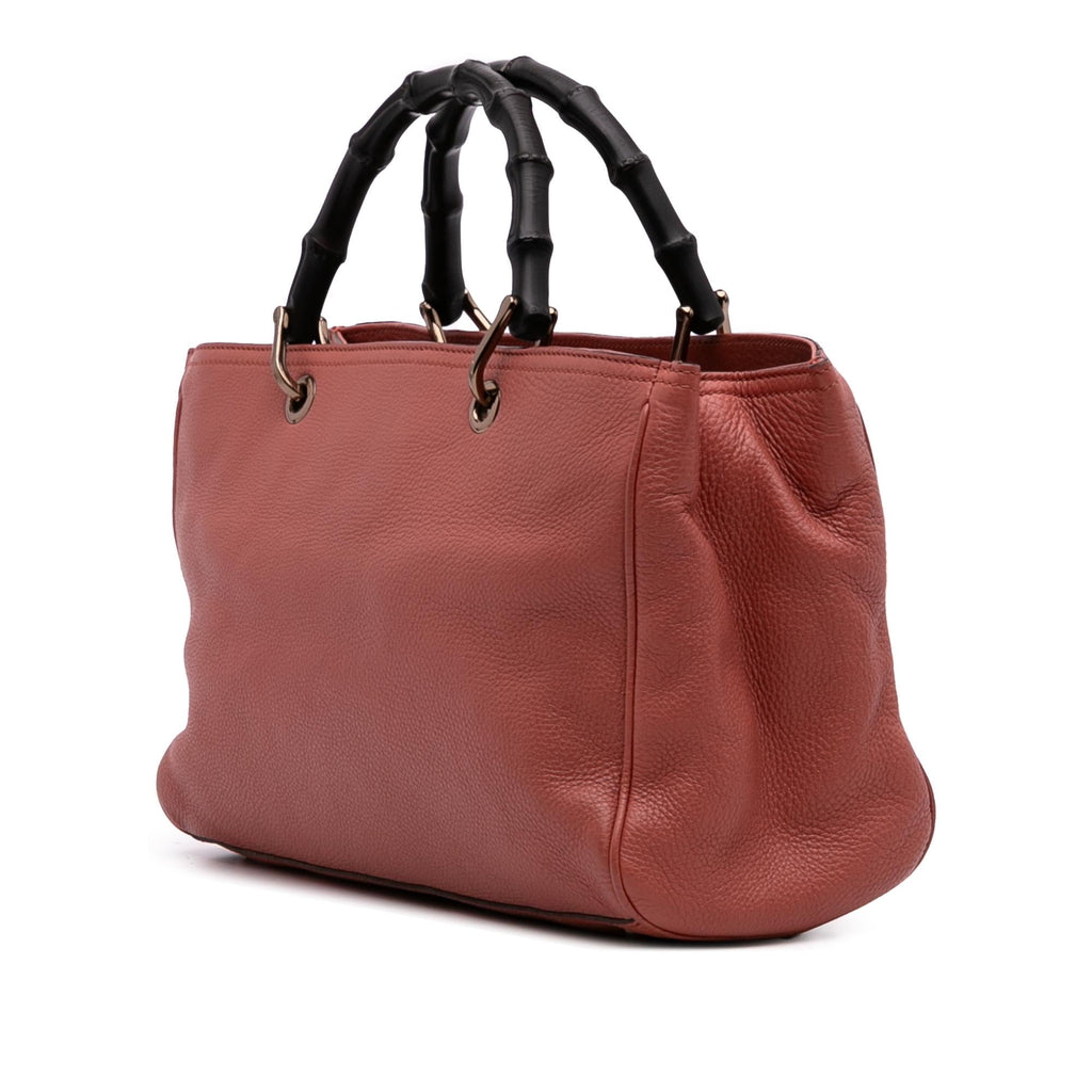 Gucci Medium Calfskin Bamboo Shopper Satchel