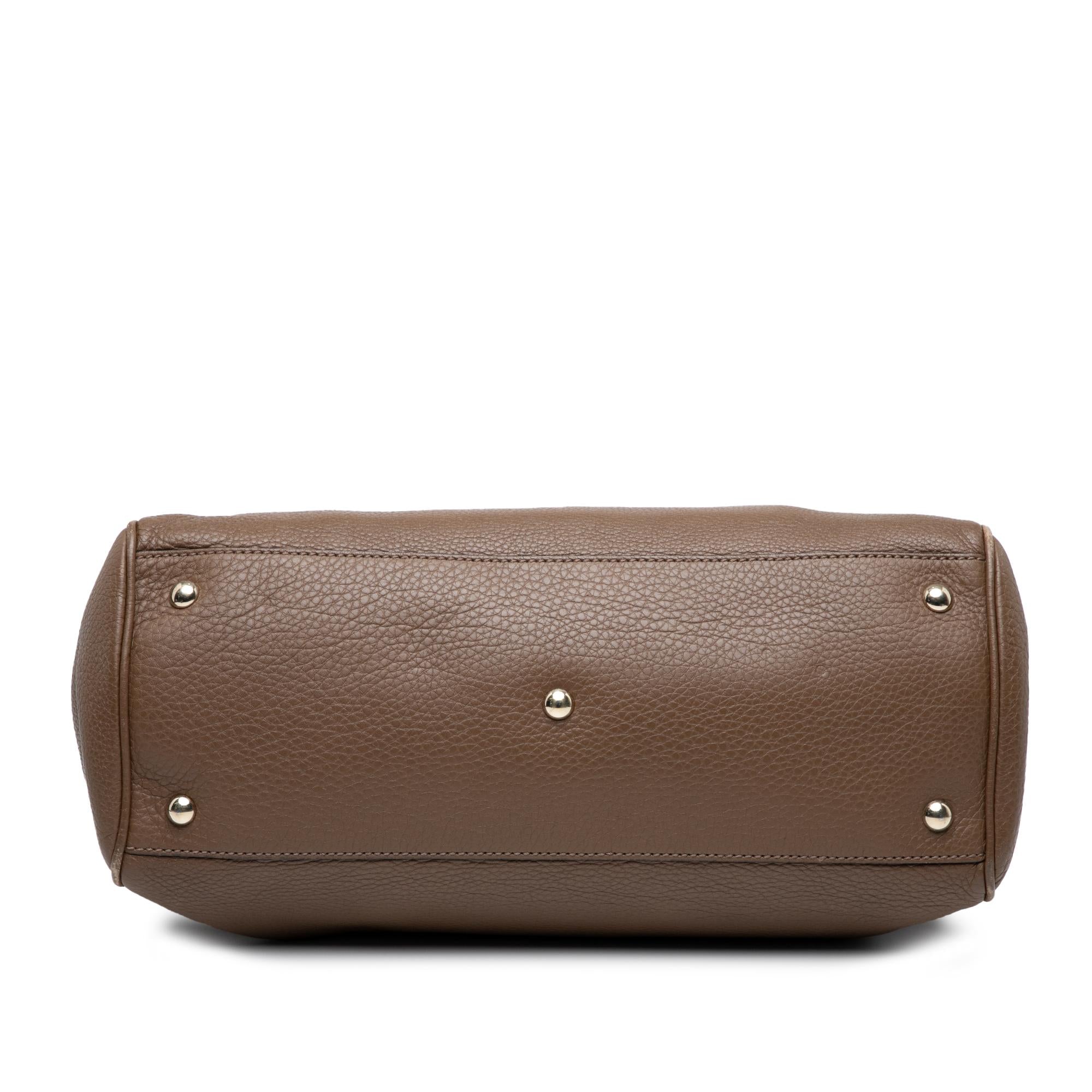 Gucci Medium Calfskin Bamboo Shopper Satchel