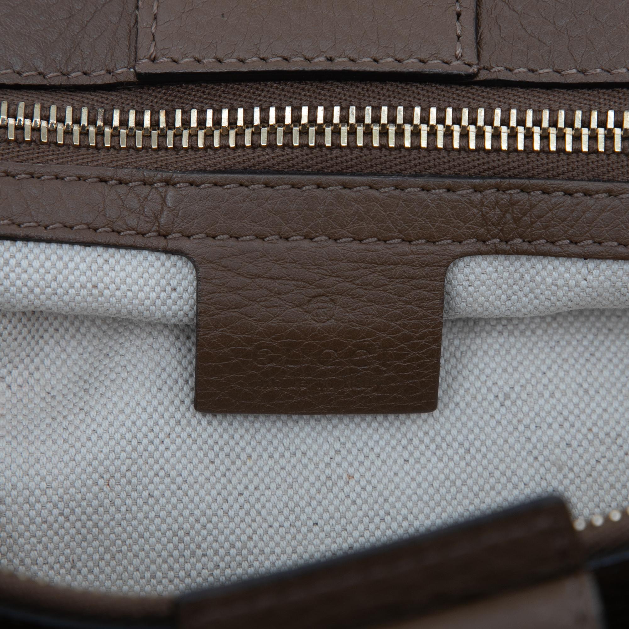 Gucci Medium Calfskin Bamboo Shopper Satchel