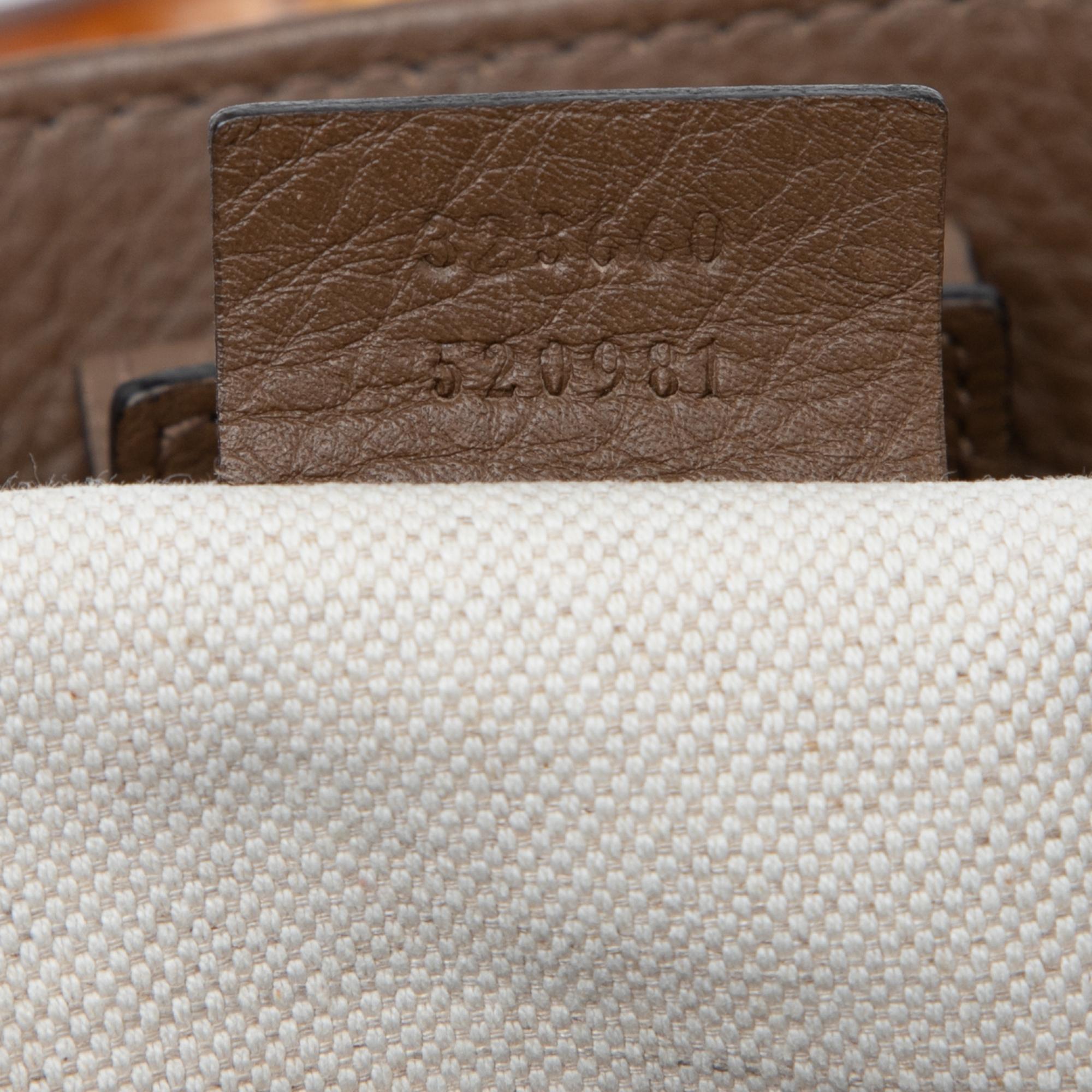 Gucci Medium Calfskin Bamboo Shopper Satchel