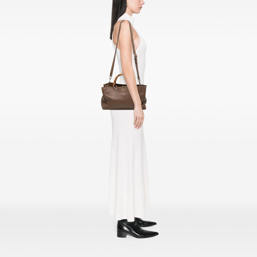 Gucci Medium Calfskin Bamboo Shopper Satchel