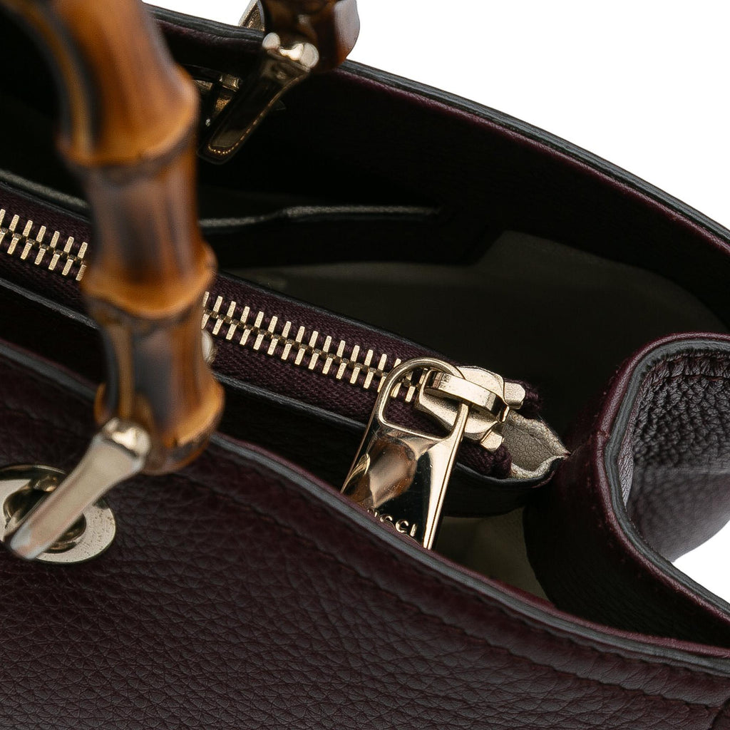 Gucci Medium Calfskin Bamboo Shopper Satchel