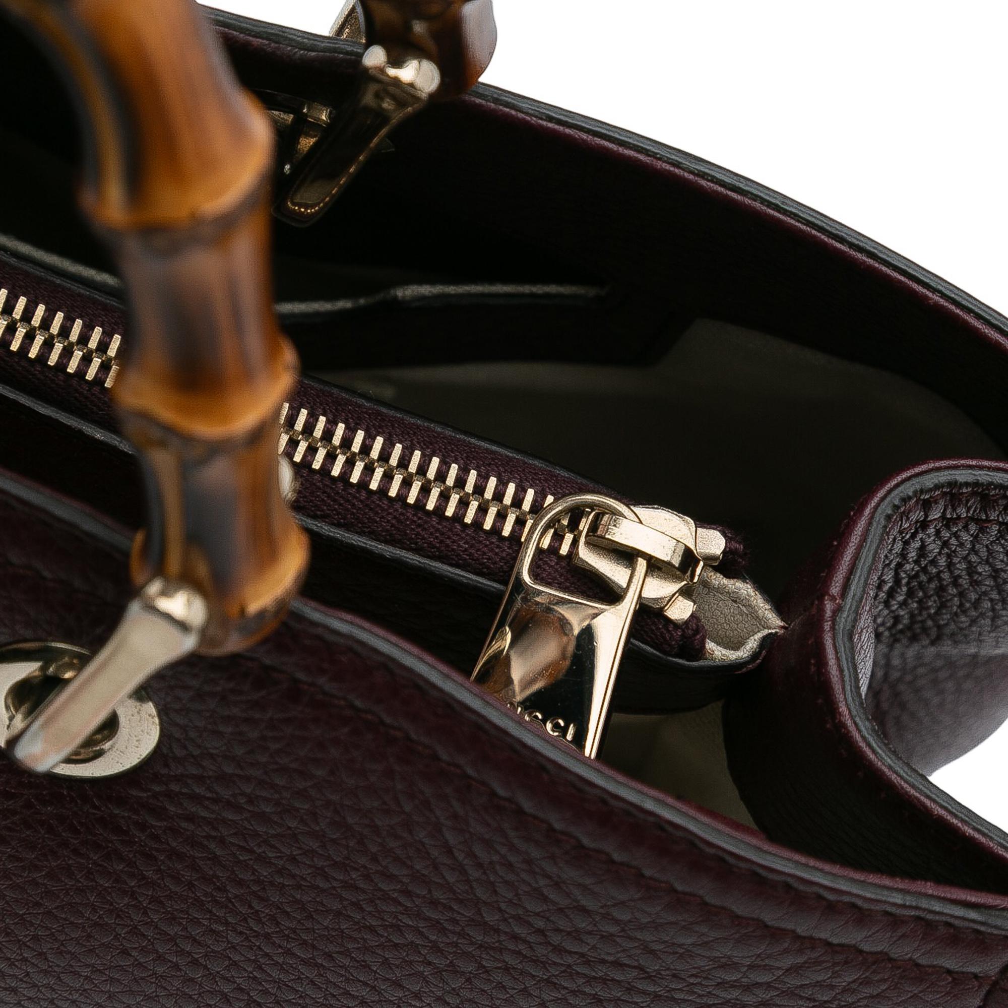 Gucci Medium Calfskin Bamboo Shopper Satchel