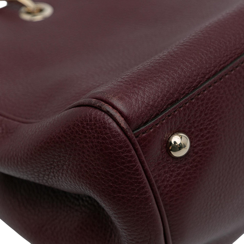 Gucci Medium Calfskin Bamboo Shopper Satchel