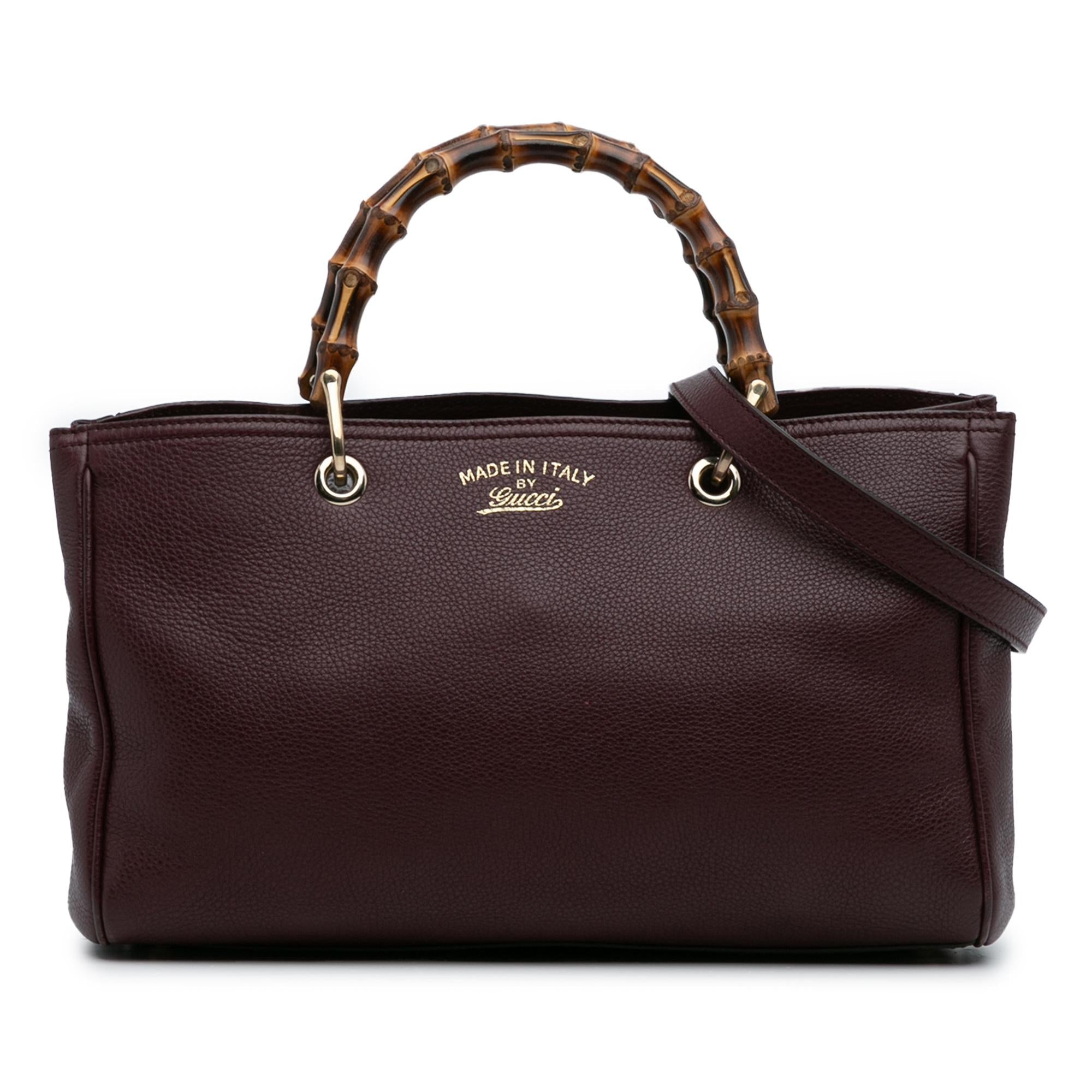 Gucci Medium Calfskin Bamboo Shopper Satchel