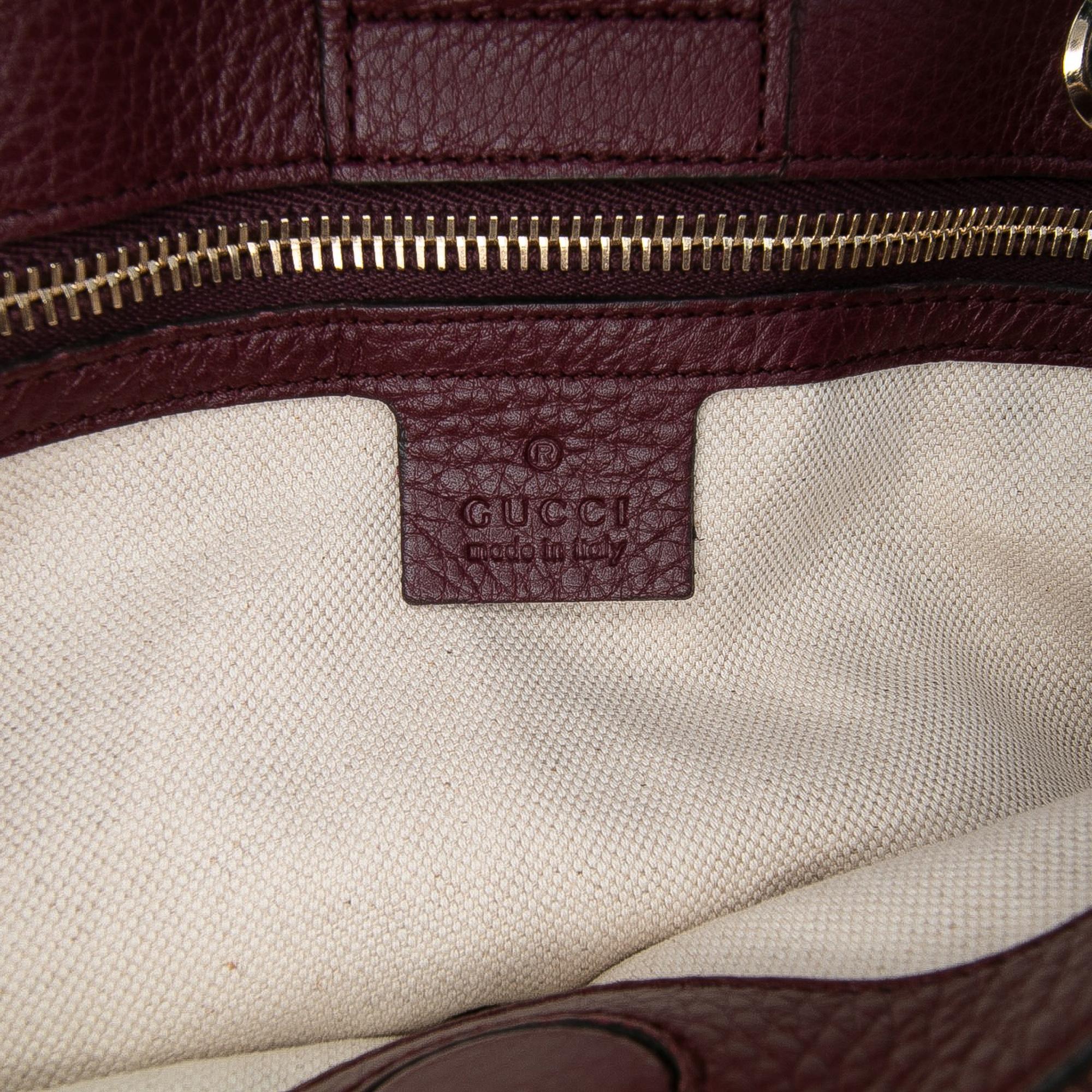 Gucci Medium Calfskin Bamboo Shopper Satchel