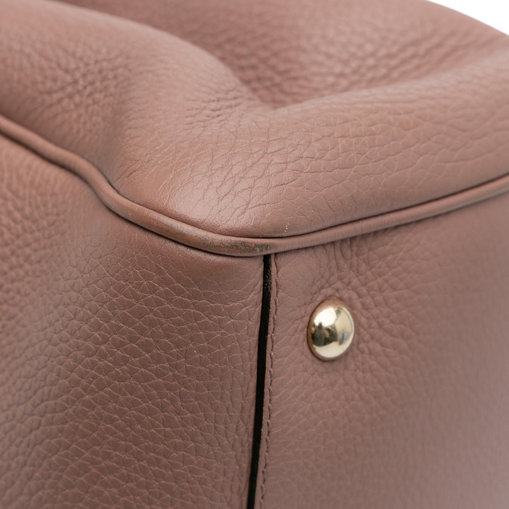 Gucci Medium Calfskin Bamboo Shopper Satchel