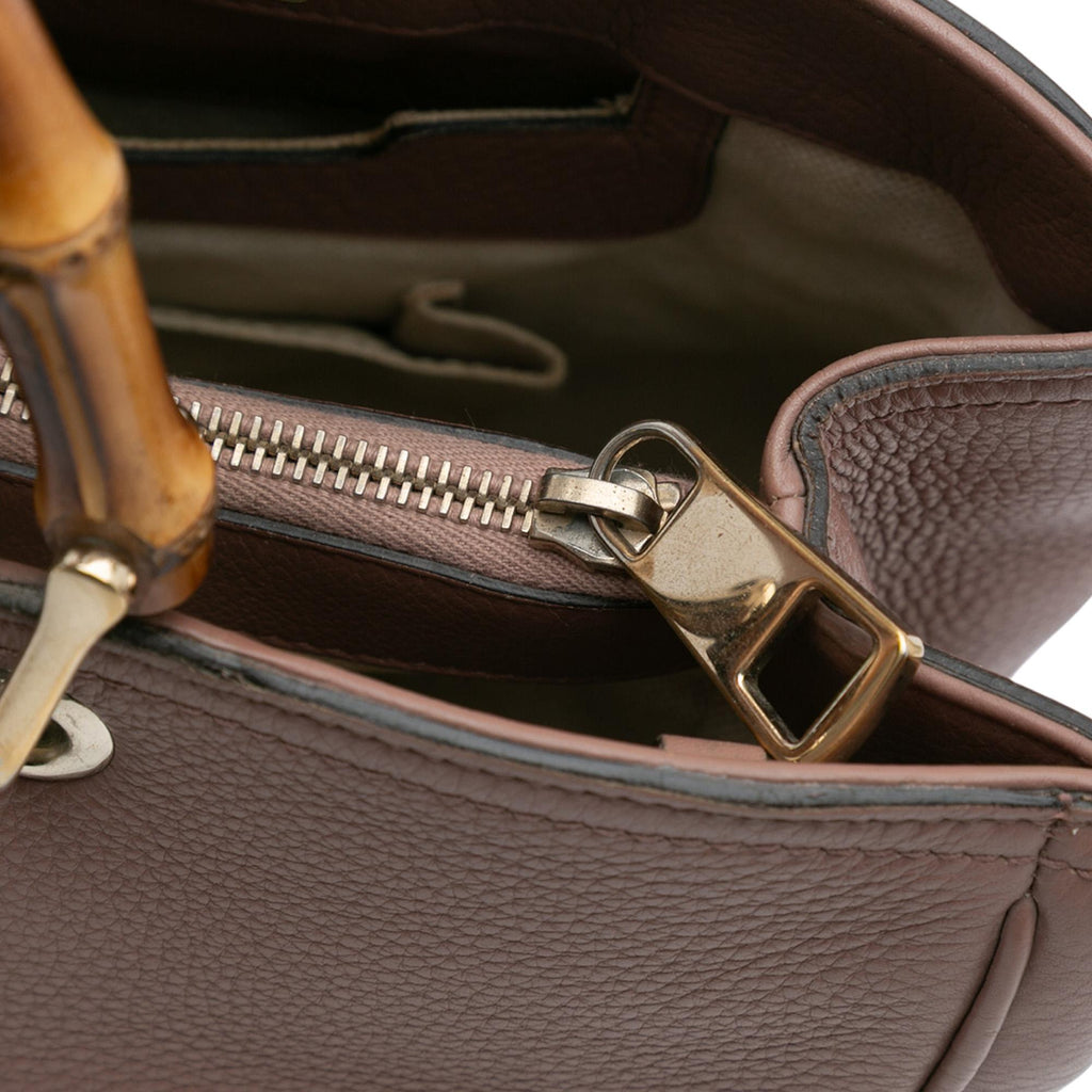 Gucci Medium Calfskin Bamboo Shopper Satchel