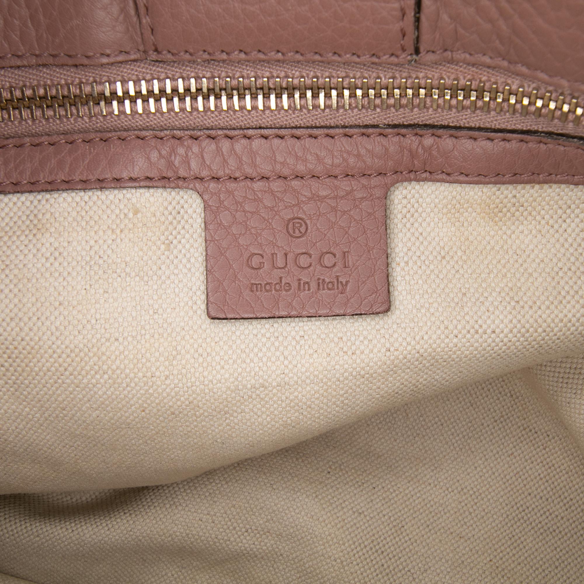 Gucci Medium Calfskin Bamboo Shopper Satchel